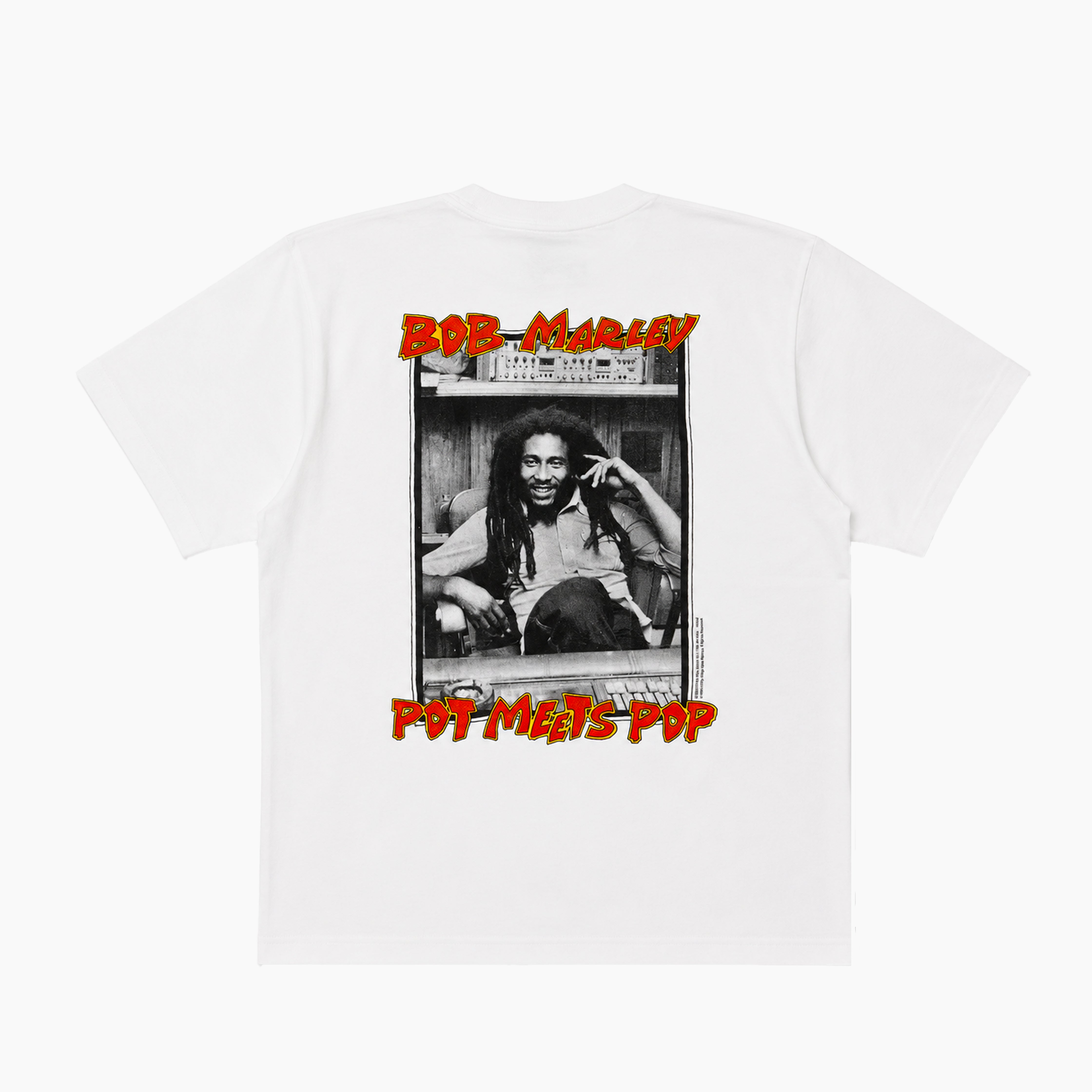 Pot Meets Pop x Bob Marley - Up Rissing Tee White – Surkucafe