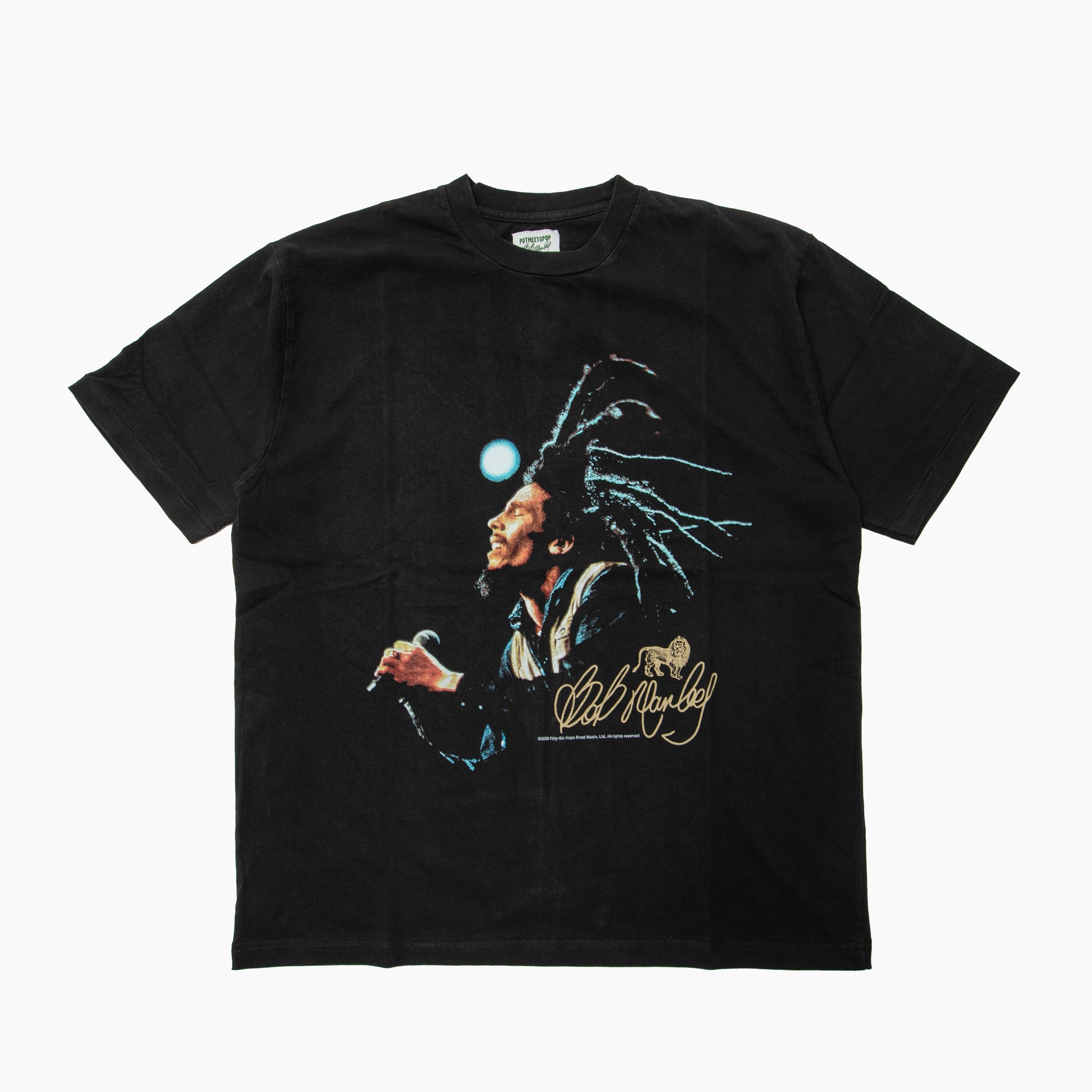 Pot Meets Pop x Bob Marley - Live Tee Black
