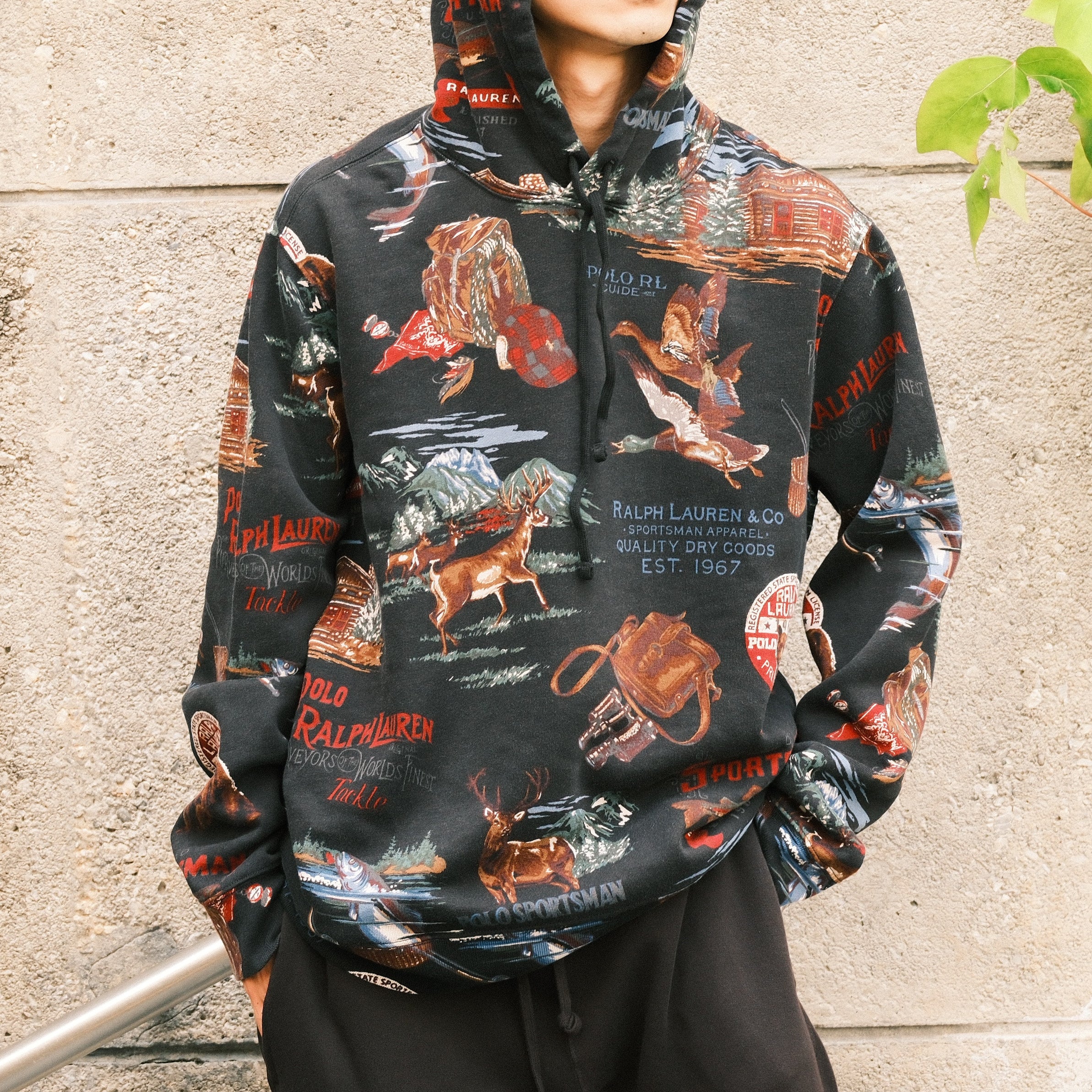 POLO RALPH LAUREN POLO SPORTSMAN Hunting Print Hoodie