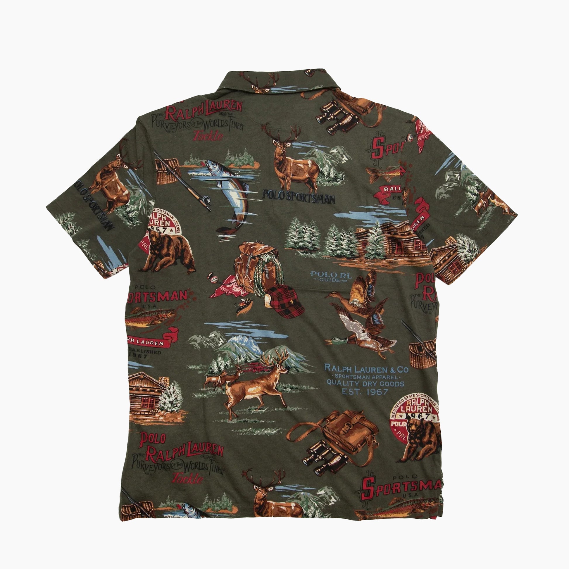 POLO RALPH LAUREN POLO SPORTSMAN Fishing Print Polo Shirt