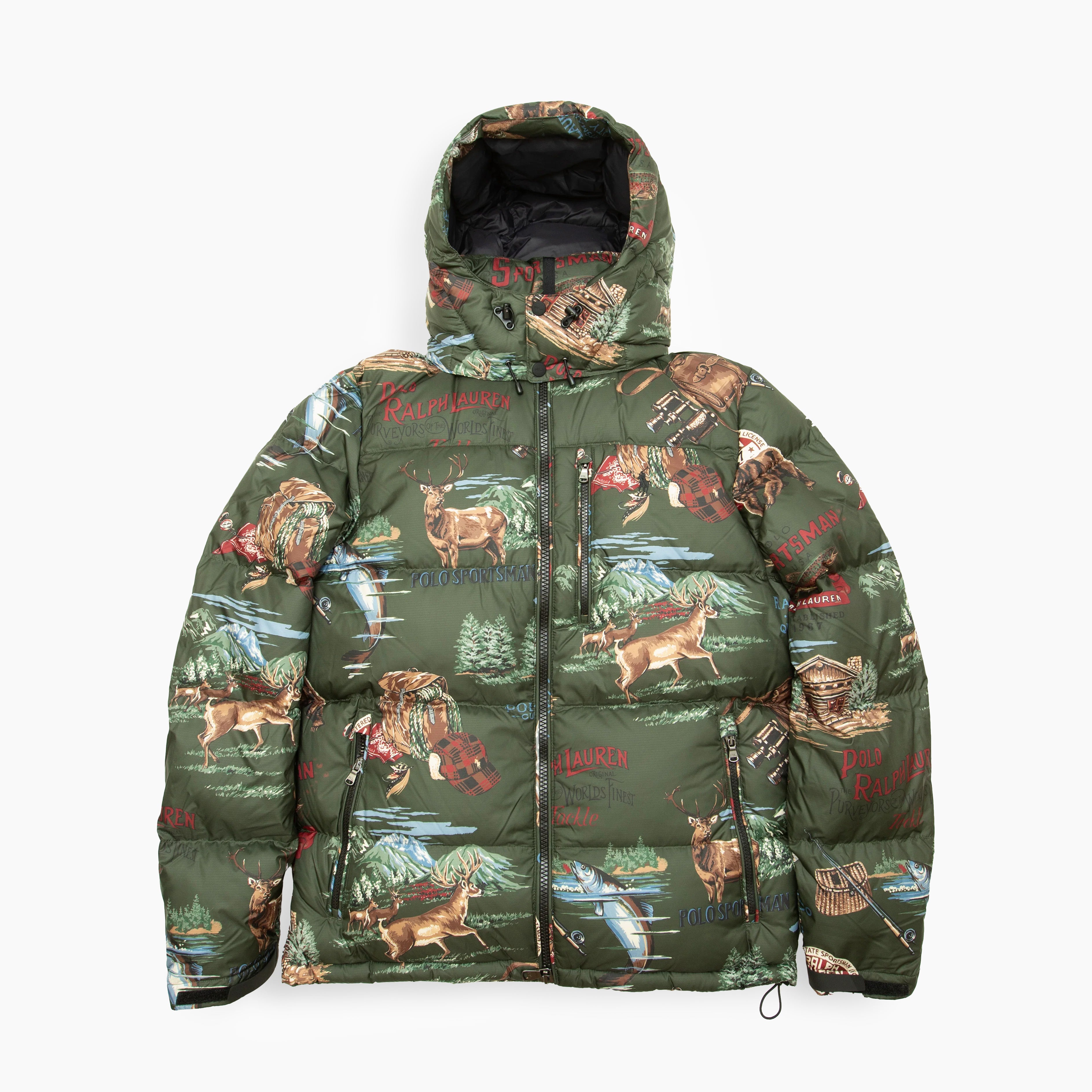 POLO RALPH LAUREN POLO SPORTSMAN Hunting Print Down Jacket