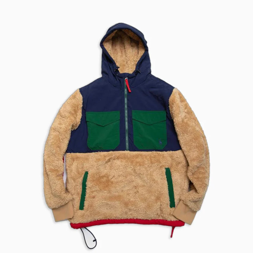 POLO RALPH LAUREN Color Block Half-Zip Fleece Hoodie
