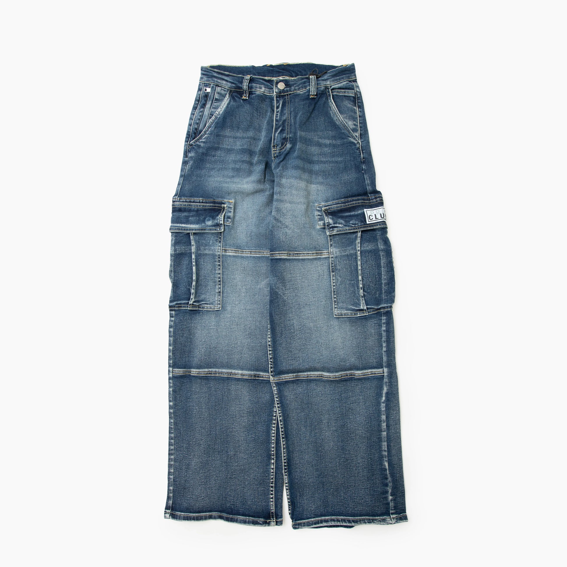 PRO CLUB Heavyweight Baggy Fit Denim Cargo Pant