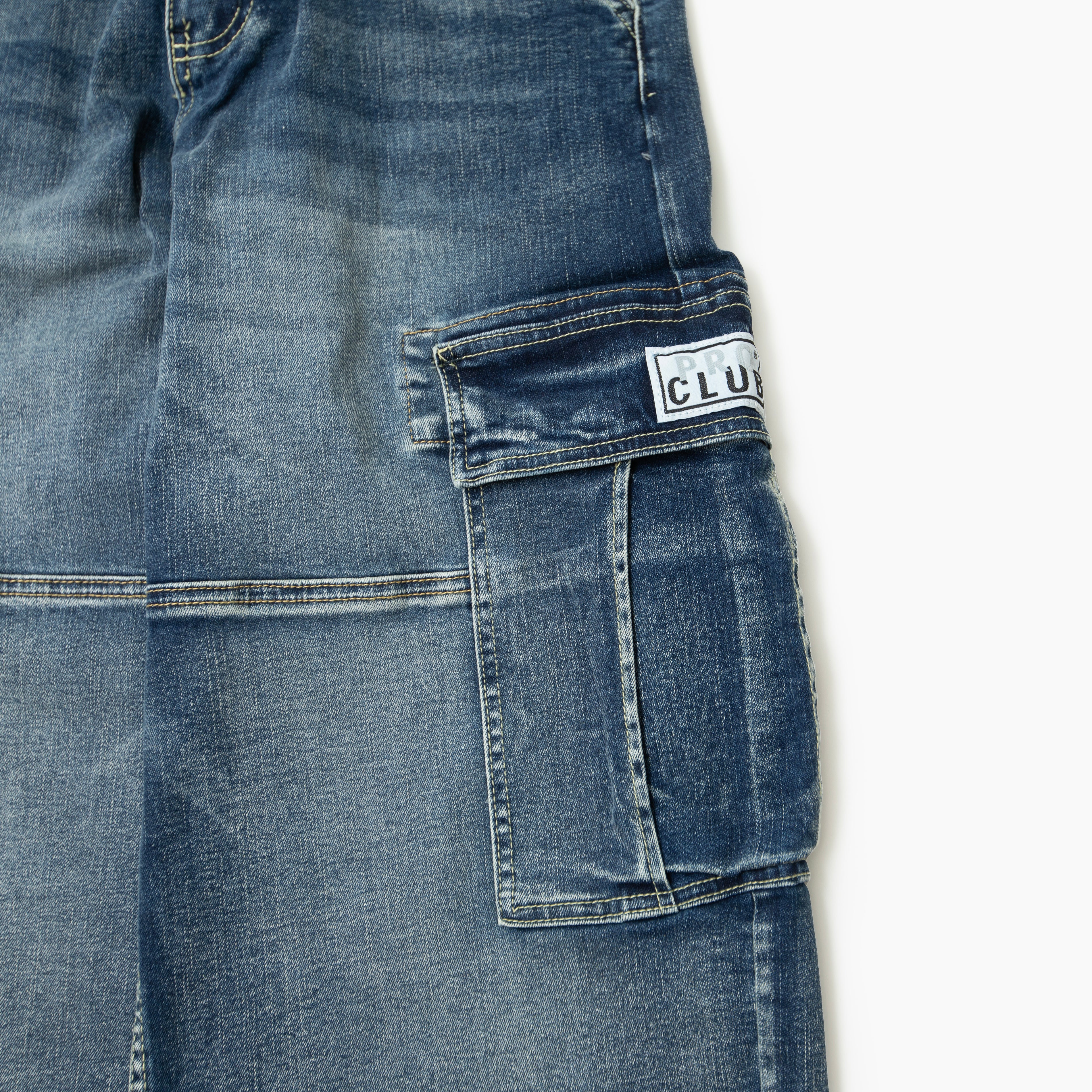 PRO CLUB PANT Heavyweight Baggy Fit Denim Cargo Pant