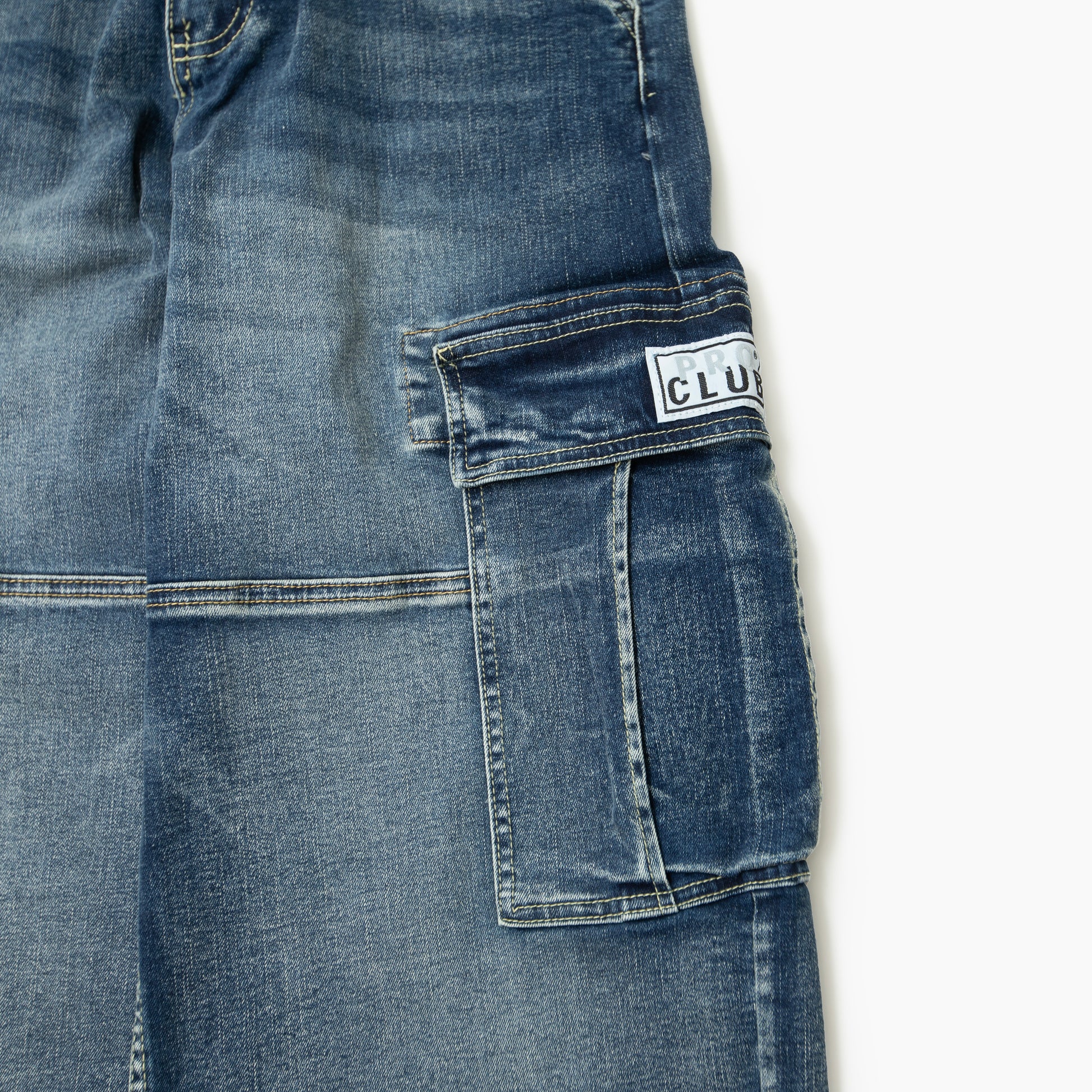 PRO CLUB PANT Heavyweight Baggy Fit Denim Cargo Pant