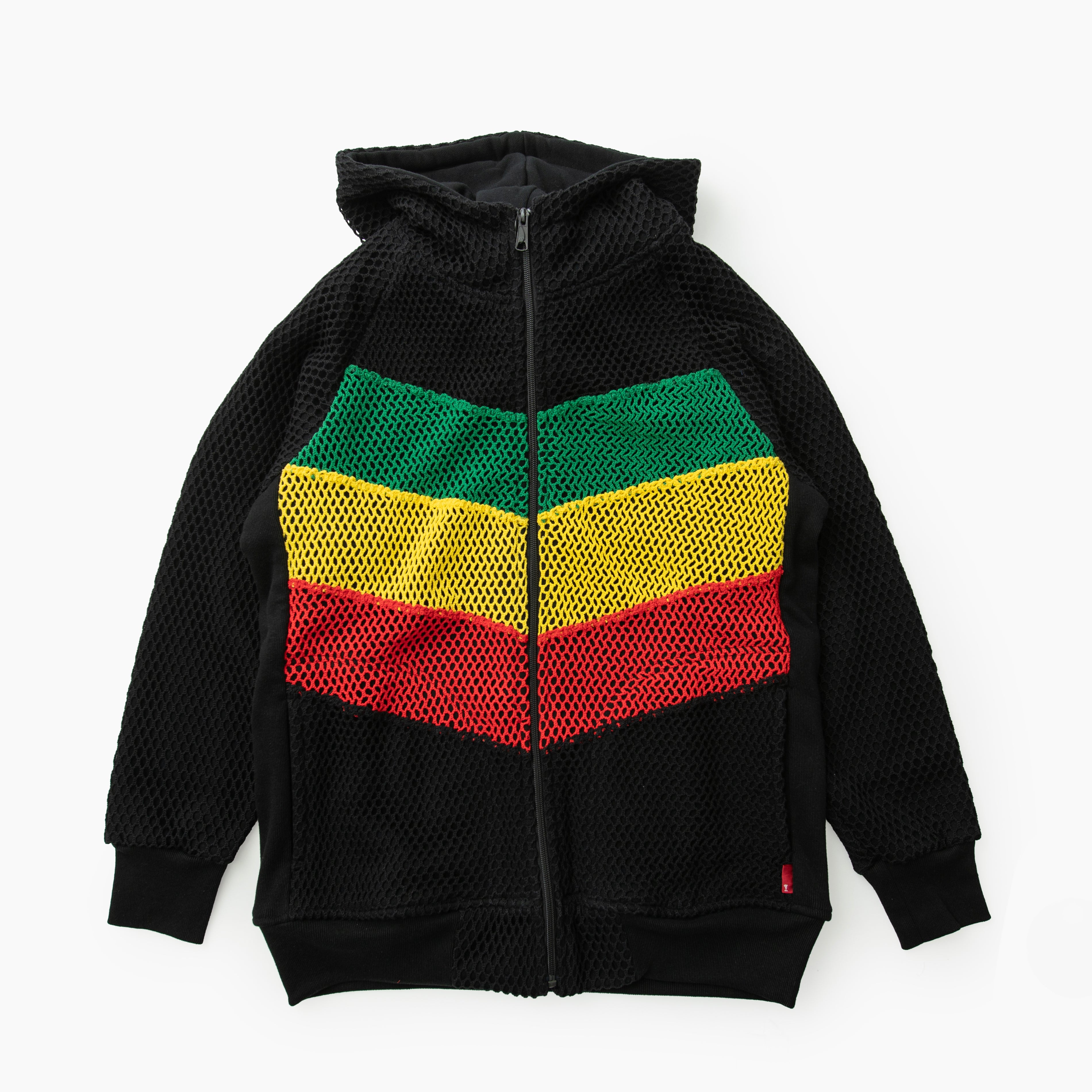 Special 1 clothing Marina×Sweat ZIP PARKA RASTA DIAG STRIPE