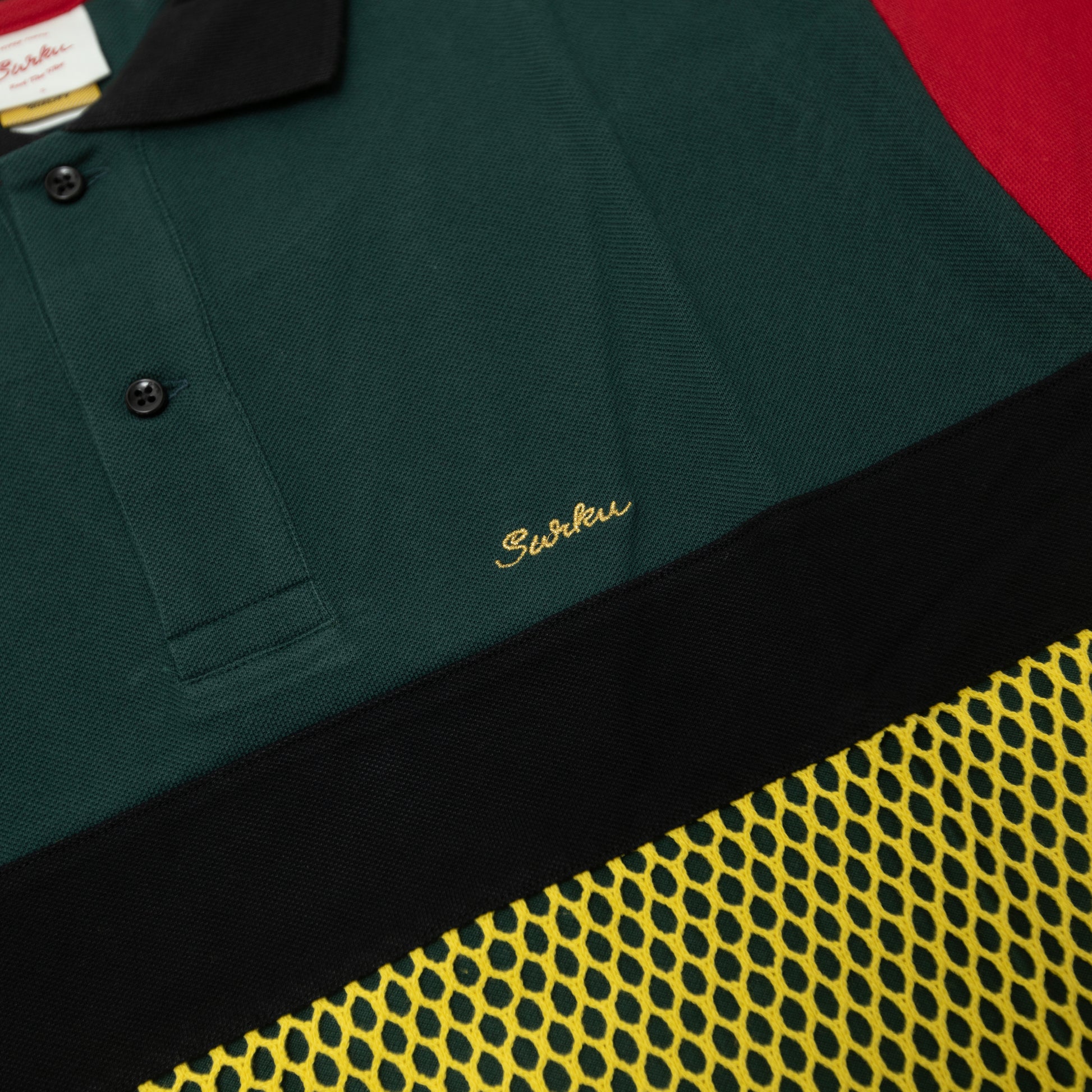 SURKU × Special 1 clothing【Turn your lights down low Mesh Polo】