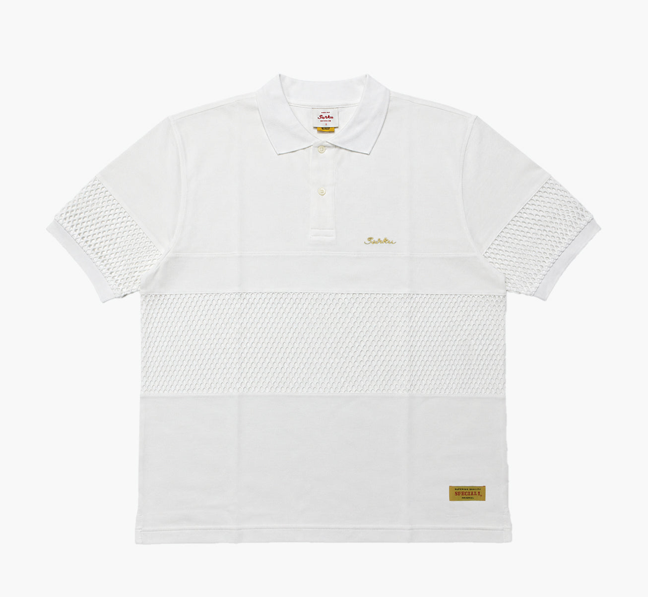 SURKU × Special 1 clothing【Turn your lights down low Mesh Polo】