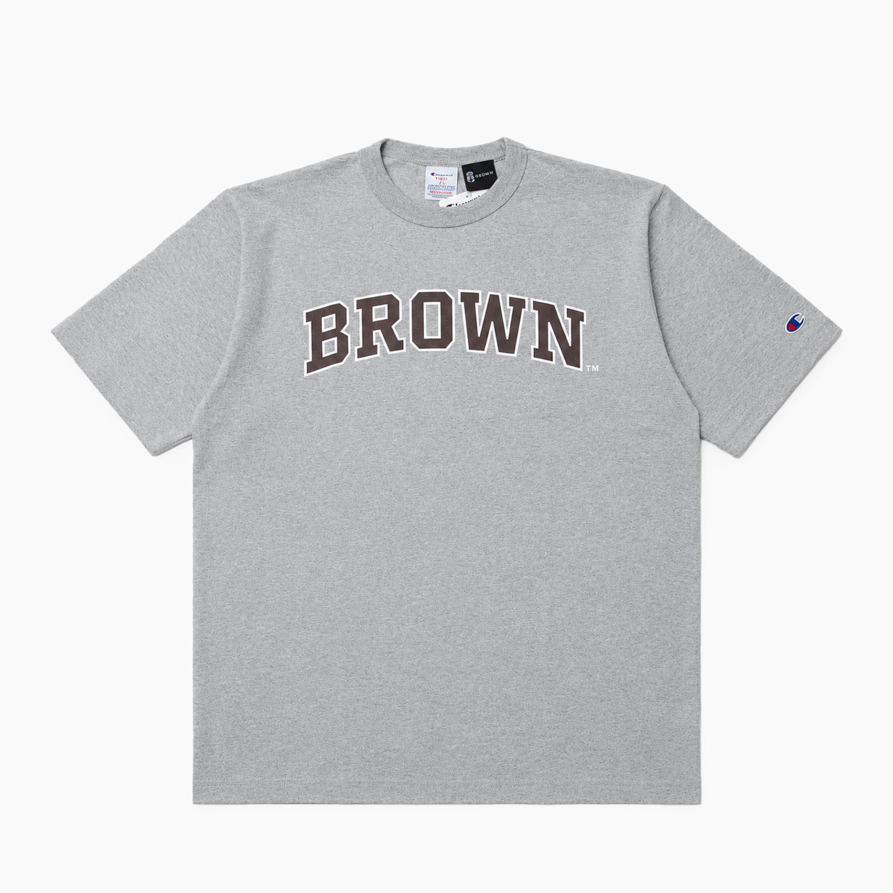 Champion  T1011 S/S T-SHIRT BROWN Made in USA C5-D305