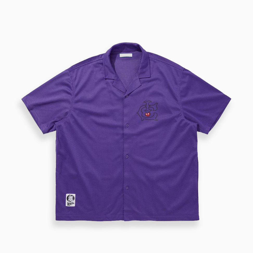 ICECREAM OPEN COLLAR MESH SS SHIRT