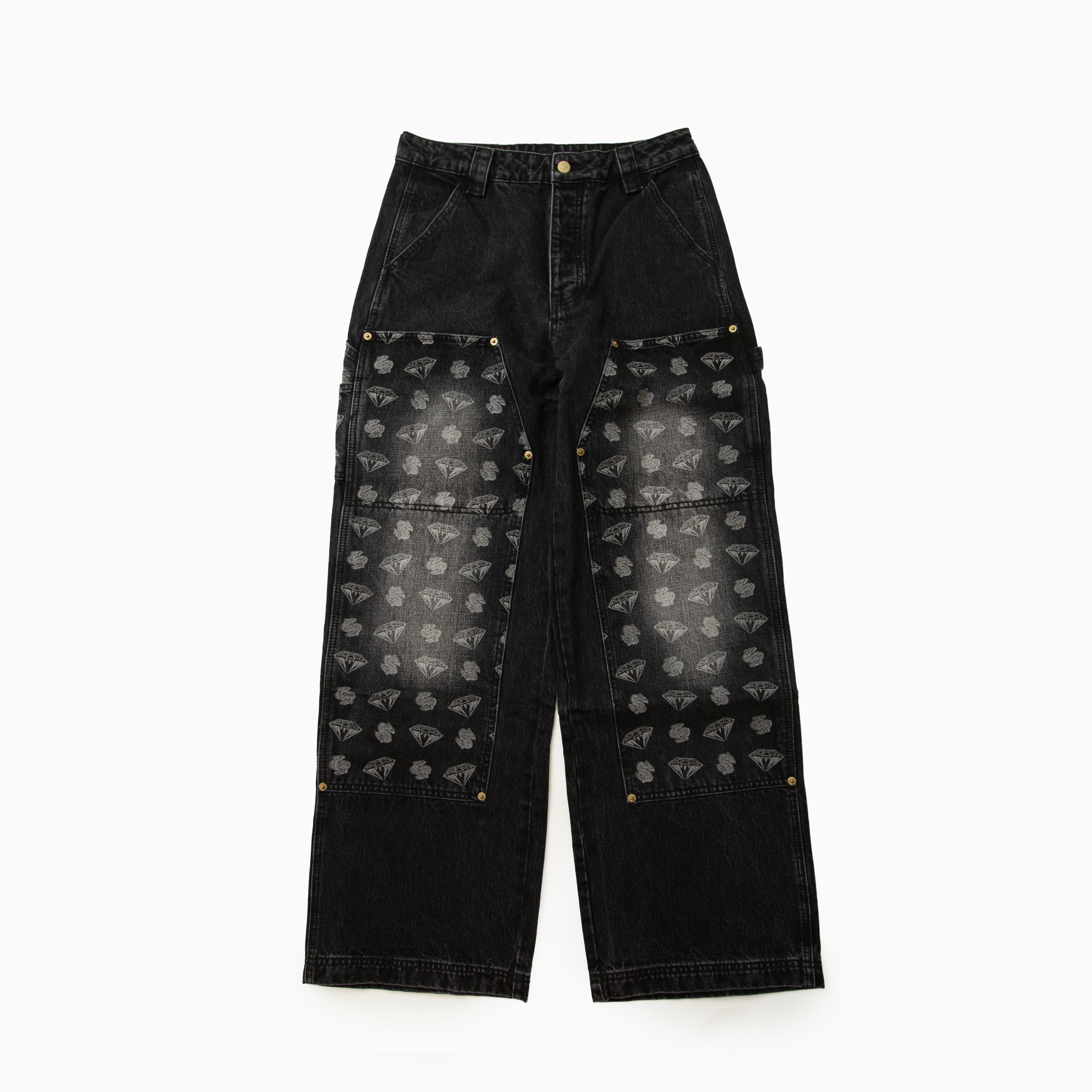Billionaire boys club DIAMONDS & DOLLARS DENIM CARPENTER PANTS