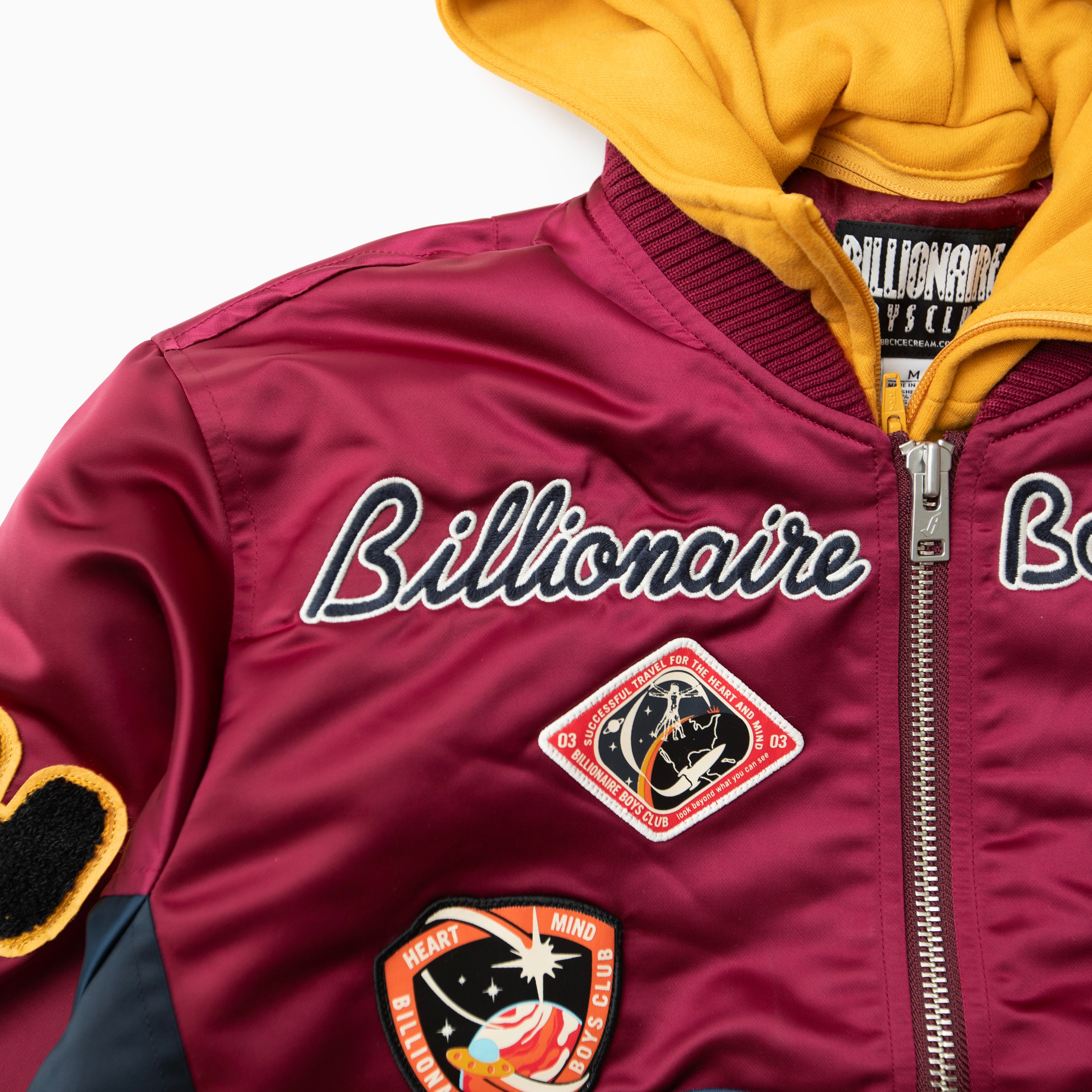 Billionaire boys club SPACE SUIT COLOR BLOCKED ZIP OFF HOOD BOMBER JACKET