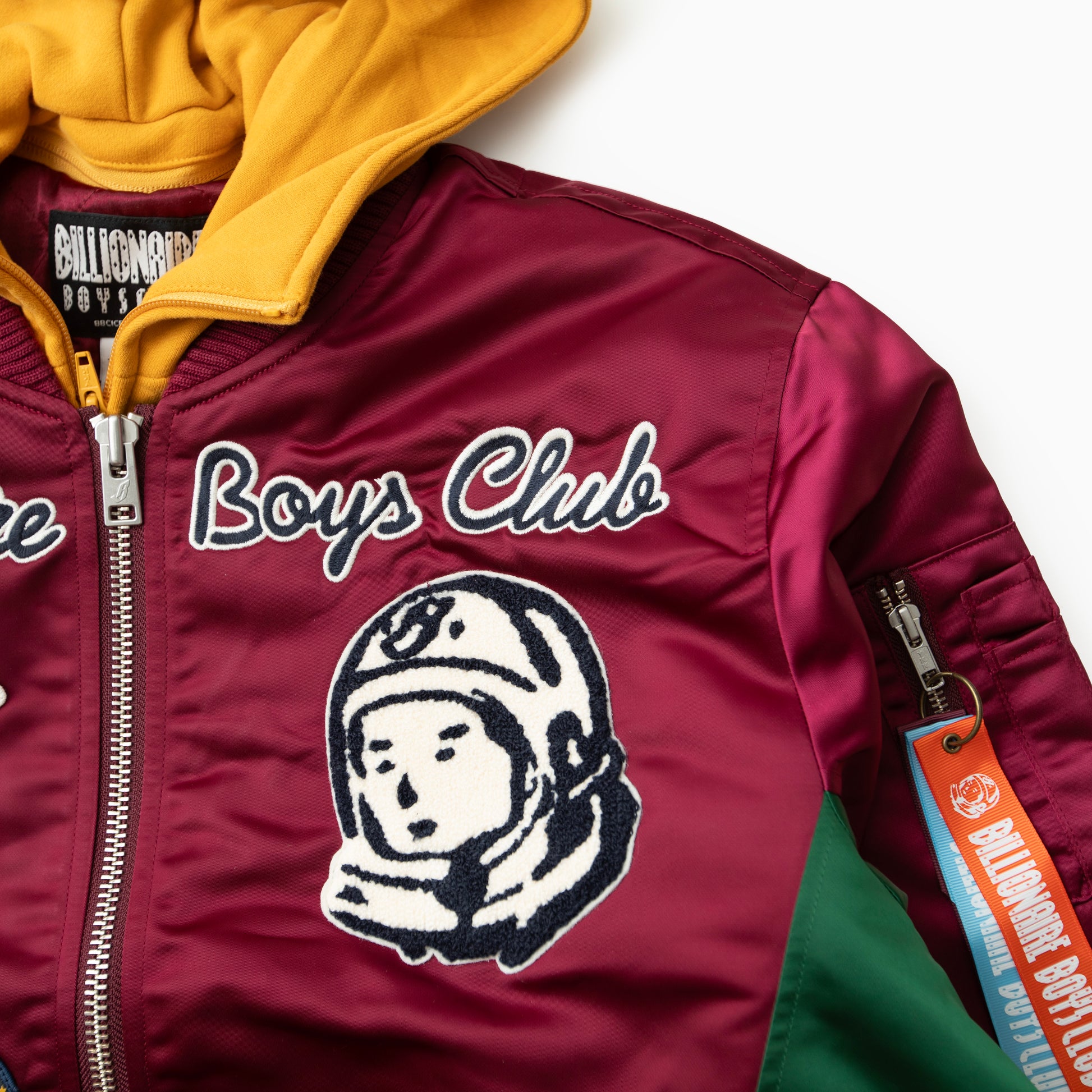 Billionaire boys club SPACE SUIT COLOR BLOCKED ZIP OFF HOOD BOMBER JACKET