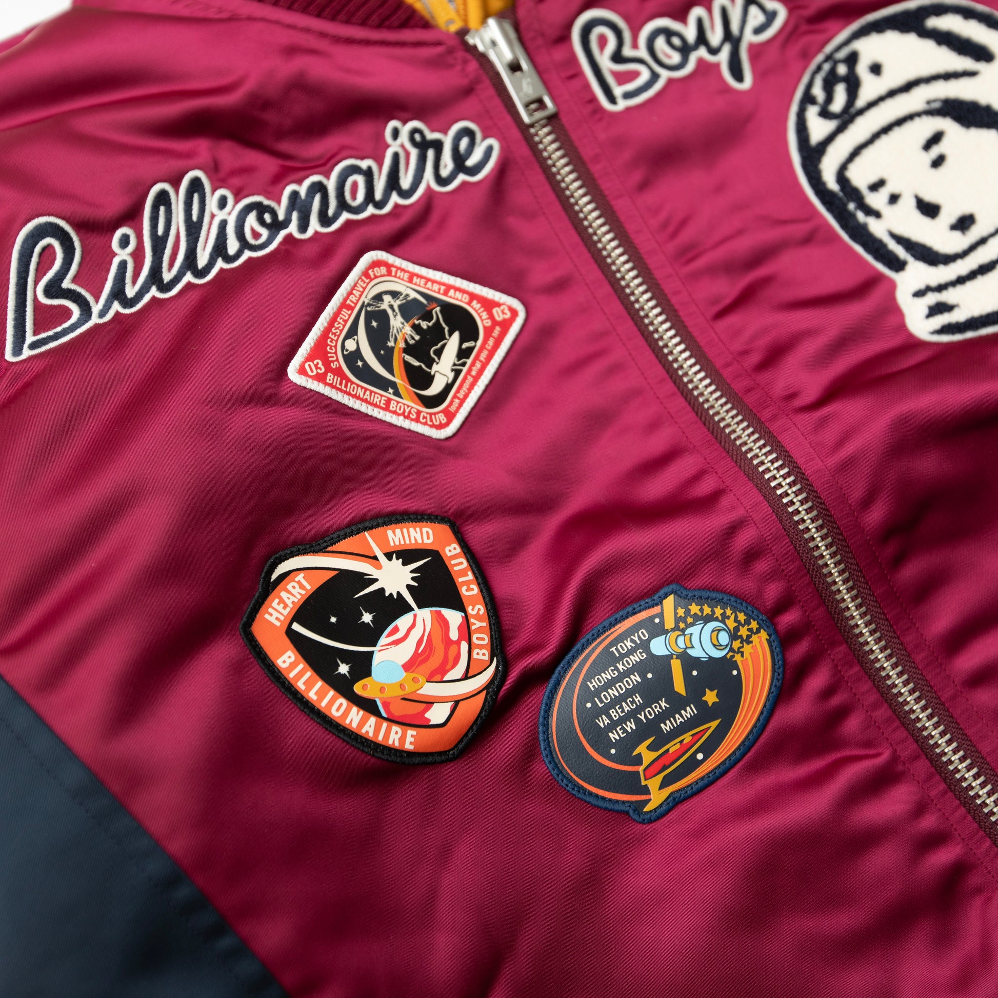 Billionaire boys club SPACE SUIT COLOR BLOCKED ZIP OFF HOOD BOMBER JACKET