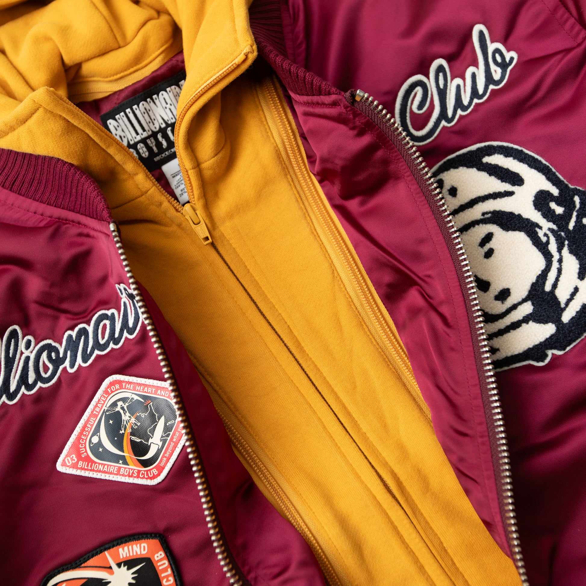 Billionaire boys club SPACE SUIT COLOR BLOCKED ZIP OFF HOOD BOMBER JACKET