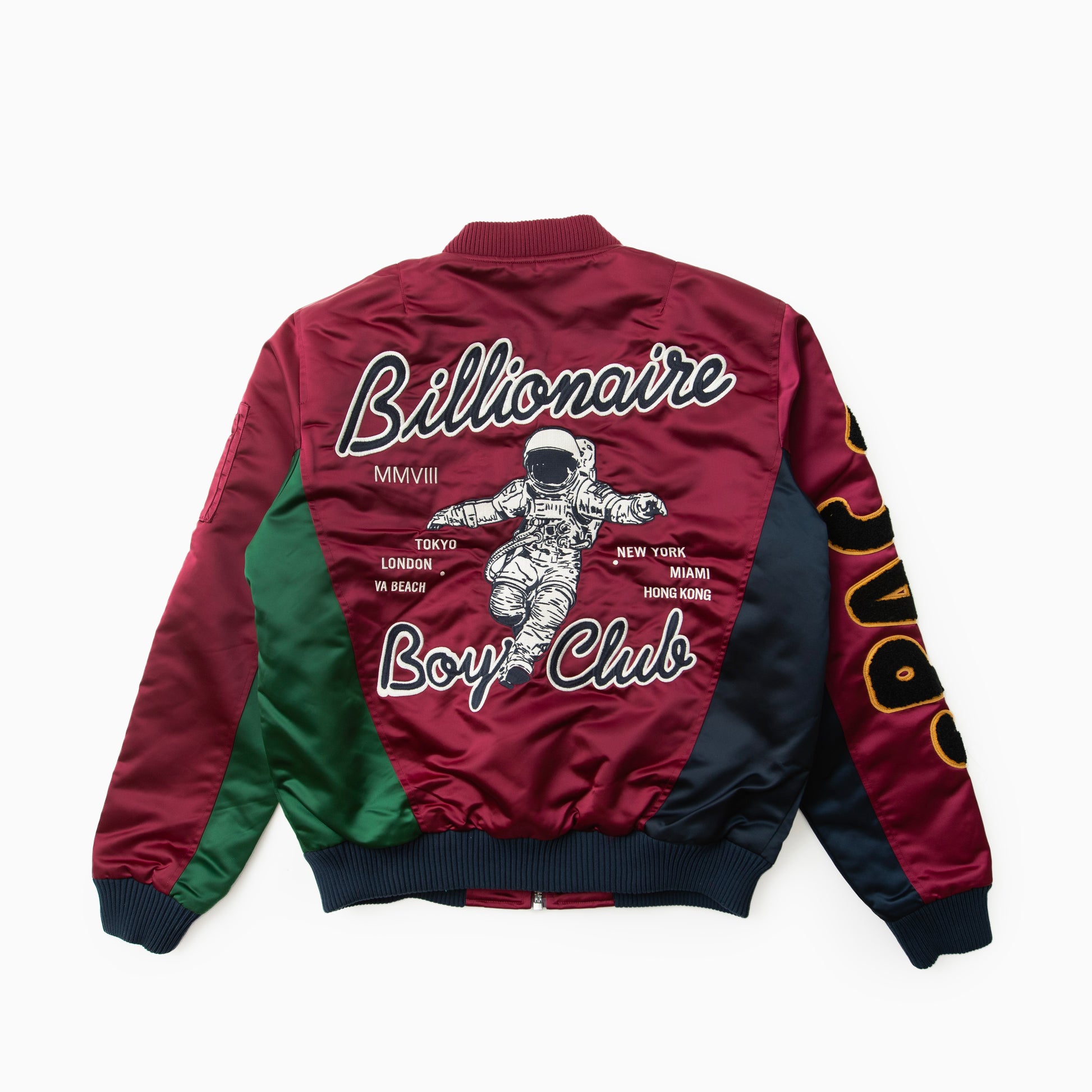 Billionaire boys club SPACE SUIT COLOR BLOCKED ZIP OFF HOOD BOMBER JACKET
