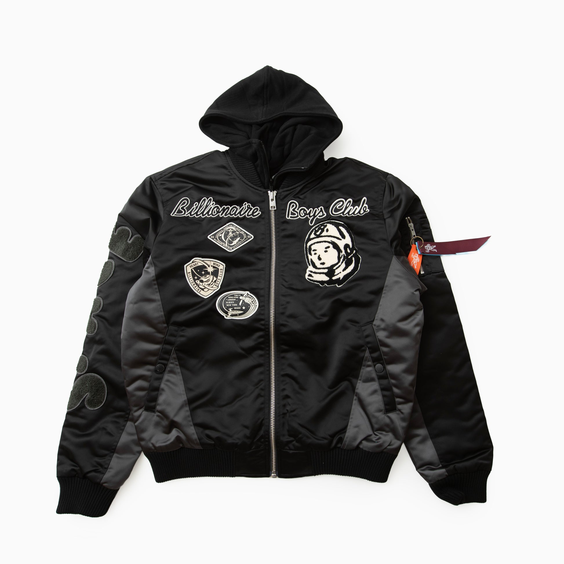 Billionaire boys club SPACE SUIT COLOR BLOCKED ZIP OFF HOOD BOMBER JACKET