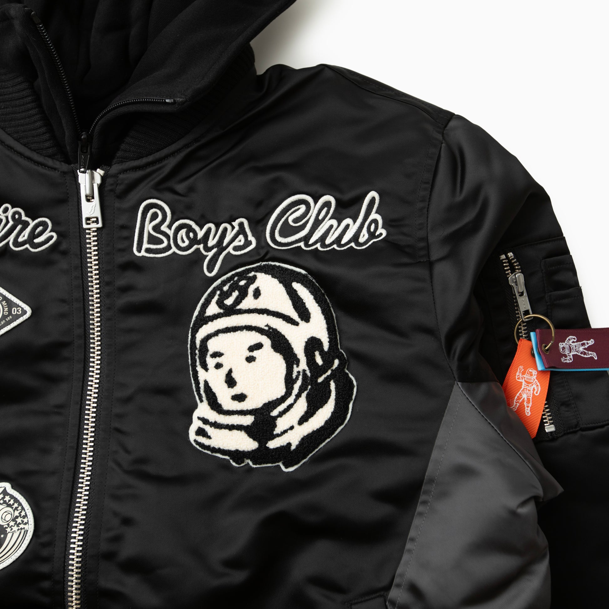 Billionaire boys club SPACE SUIT COLOR BLOCKED ZIP OFF HOOD BOMBER JACKET