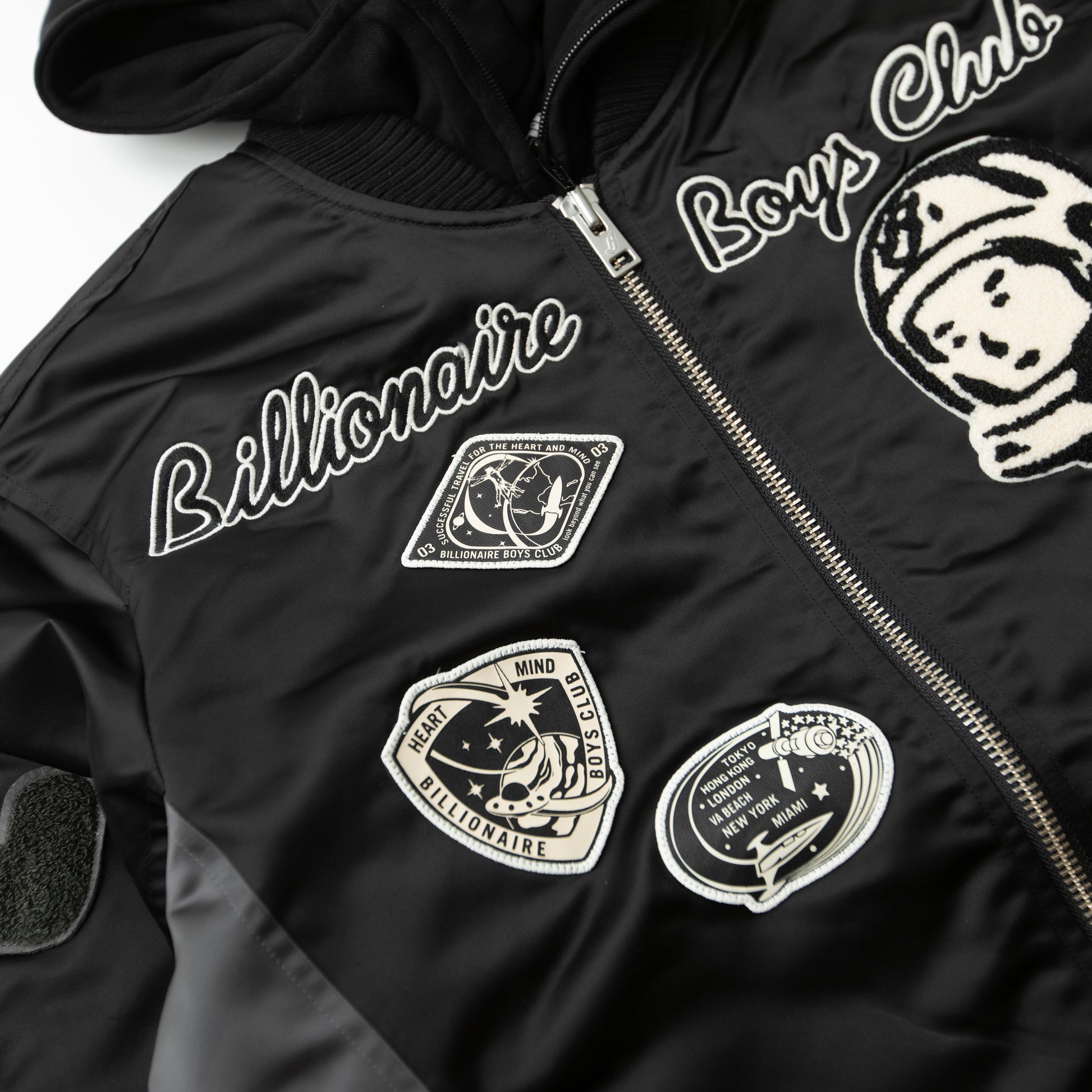 Billionaire boys club SPACE SUIT COLOR BLOCKED ZIP OFF HOOD BOMBER JACKET