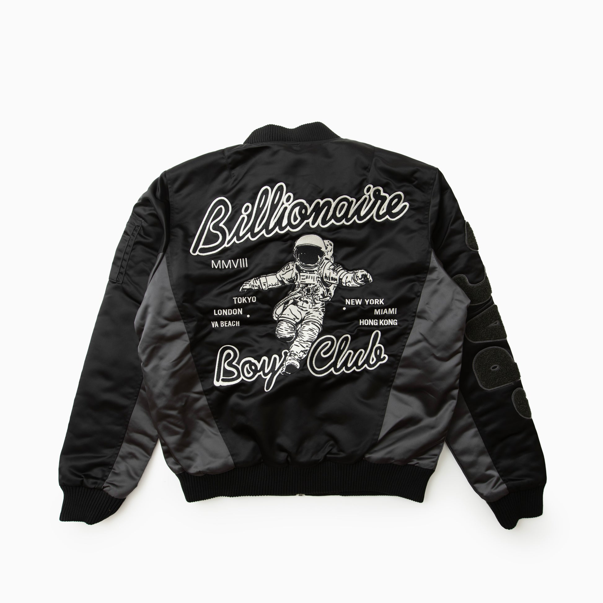 Billionaire boys club SPACE SUIT COLOR BLOCKED ZIP OFF HOOD BOMBER JACKET
