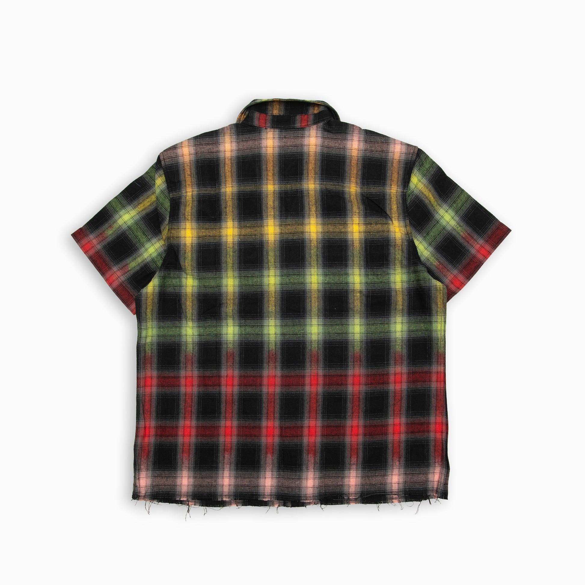BILLIONAIRE BOYS CLUB BB RAVE CROPPED RAW HEM CAMP COLLAR SHIRT