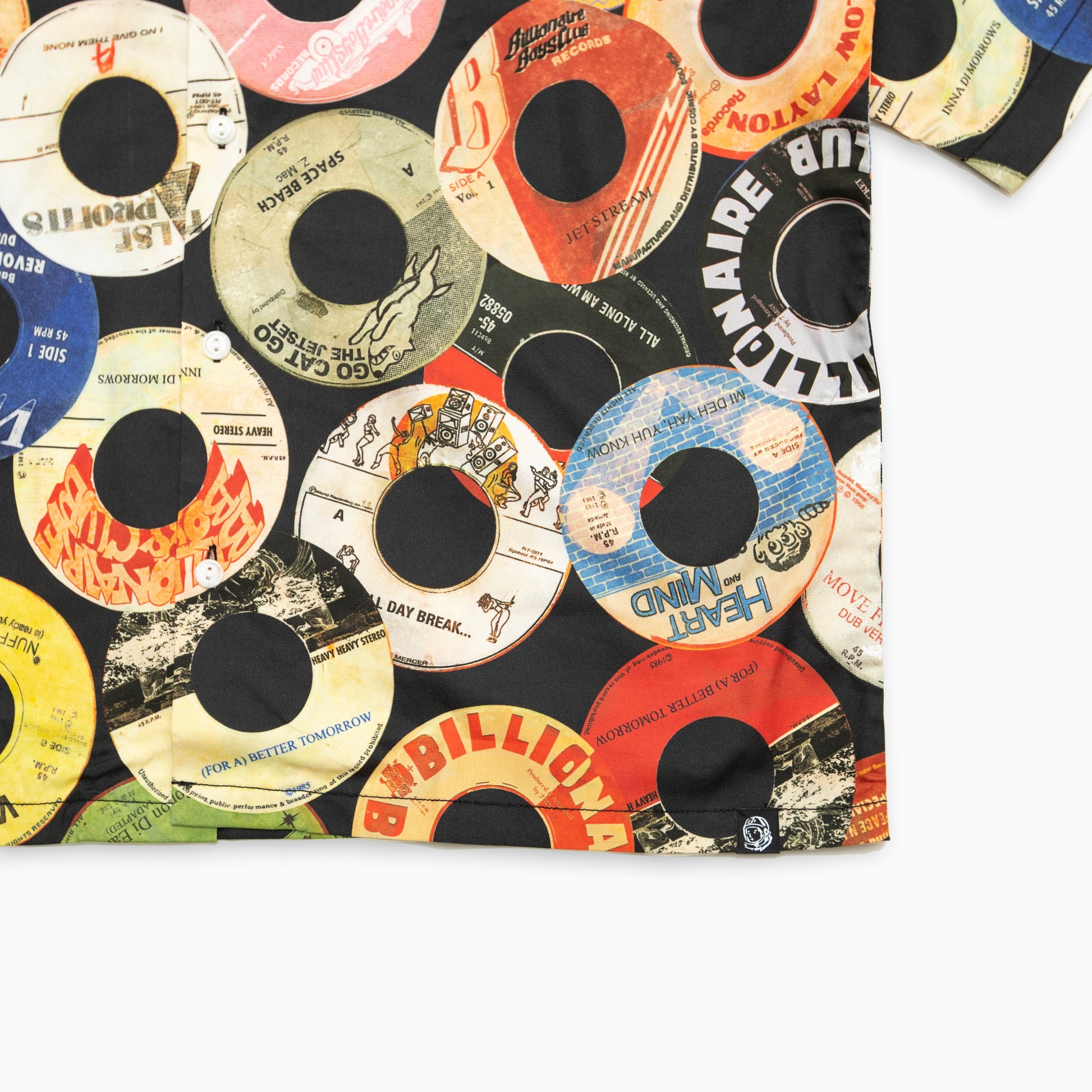 BILLIONAIRE BOYS CLUB BB TECHNIQUES CROPPED WIDE BODY BUTTON UP ALL OVER PRINT SHIRT