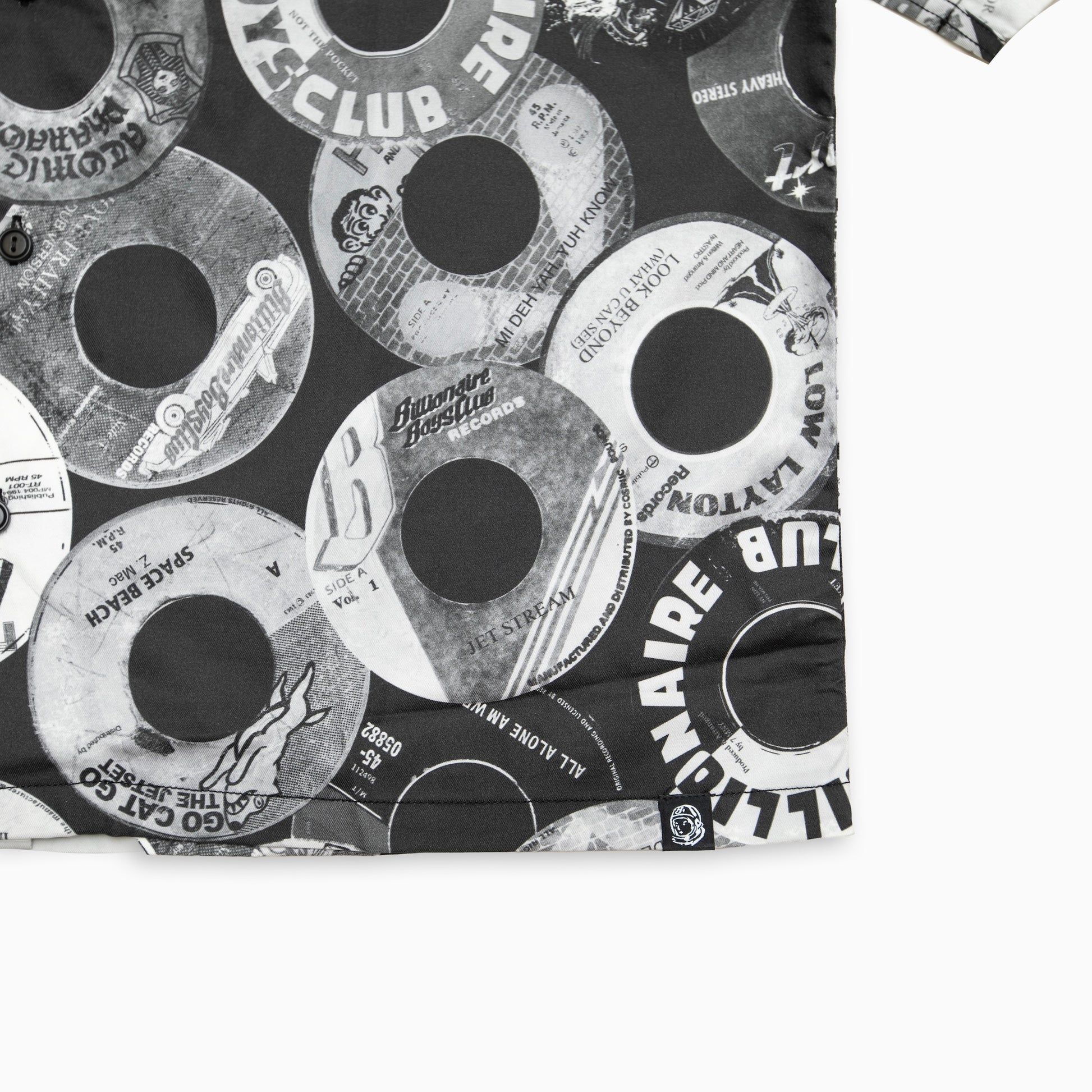 BILLIONAIRE BOYS CLUB BB BEATS CROPPED WIDE BODY BUTTON UP ALL OVER PRINT SHIRT