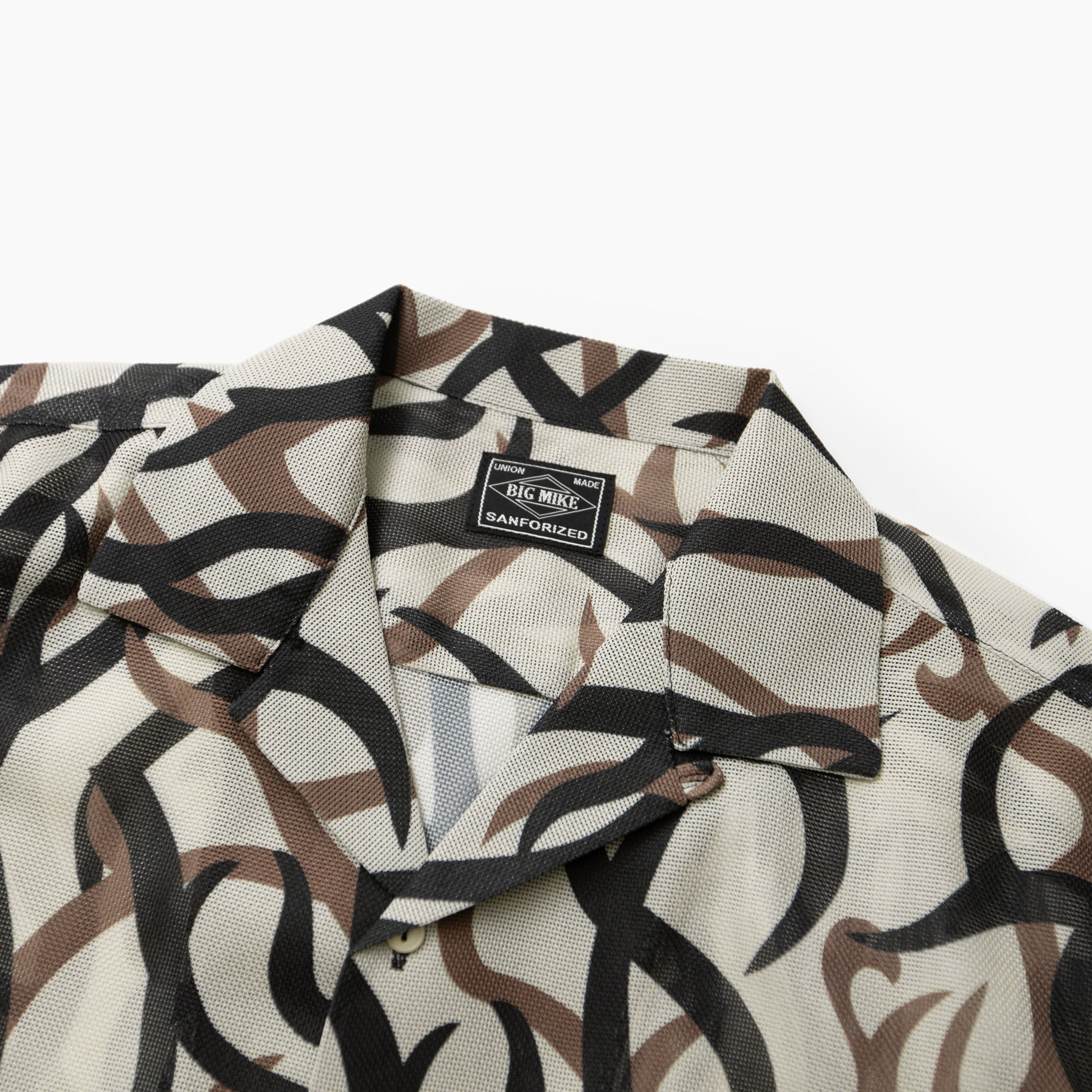BIG MIKE Mesh Tribal Camo Open Slit S/S Shirts