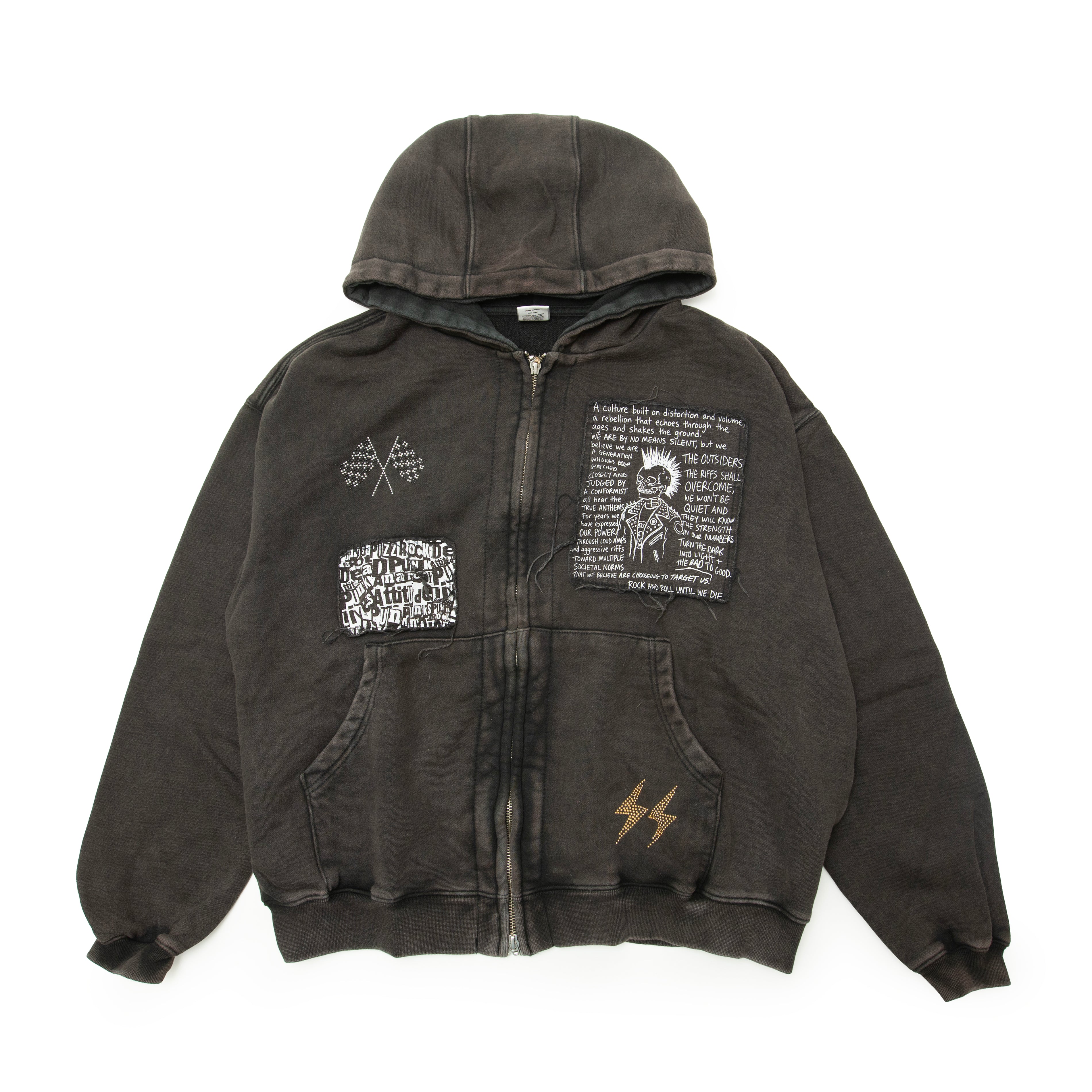BLACKOUT Cornell hood zip/BLACK