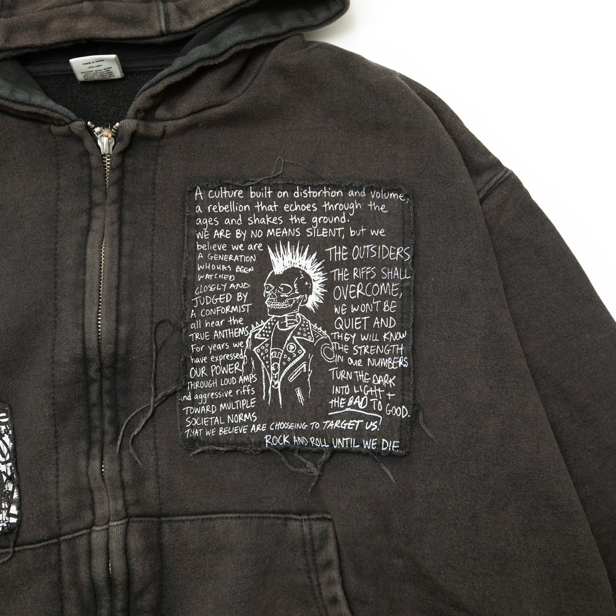 BLACKOUT Cornell hood zip/BLACK