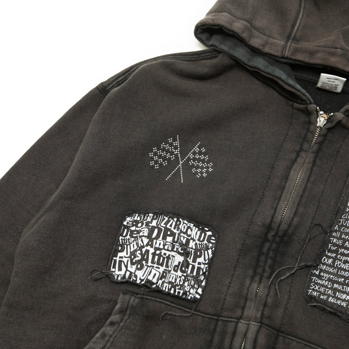 BLACKOUT Cornell hood zip/BLACK