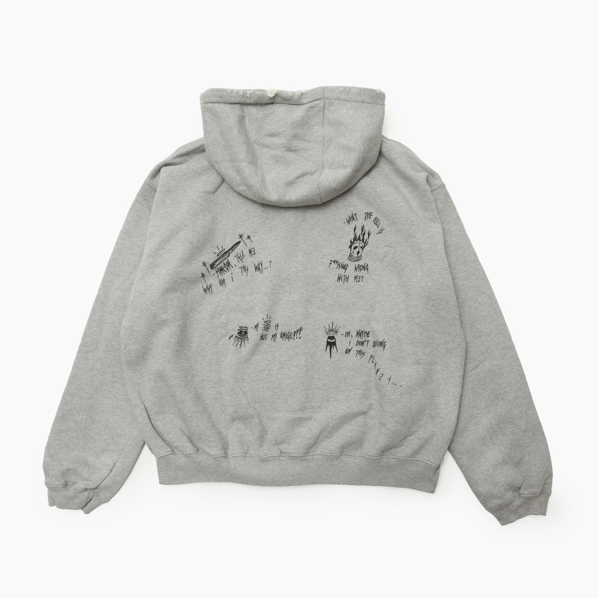 BLACKOUT Cornell hood zip/GREY