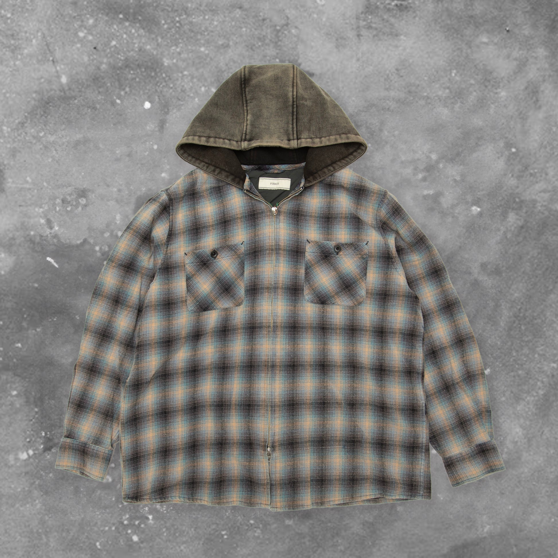 BLACKOUT GRAZE ZIP SHIRT HOODIE(lightweight)