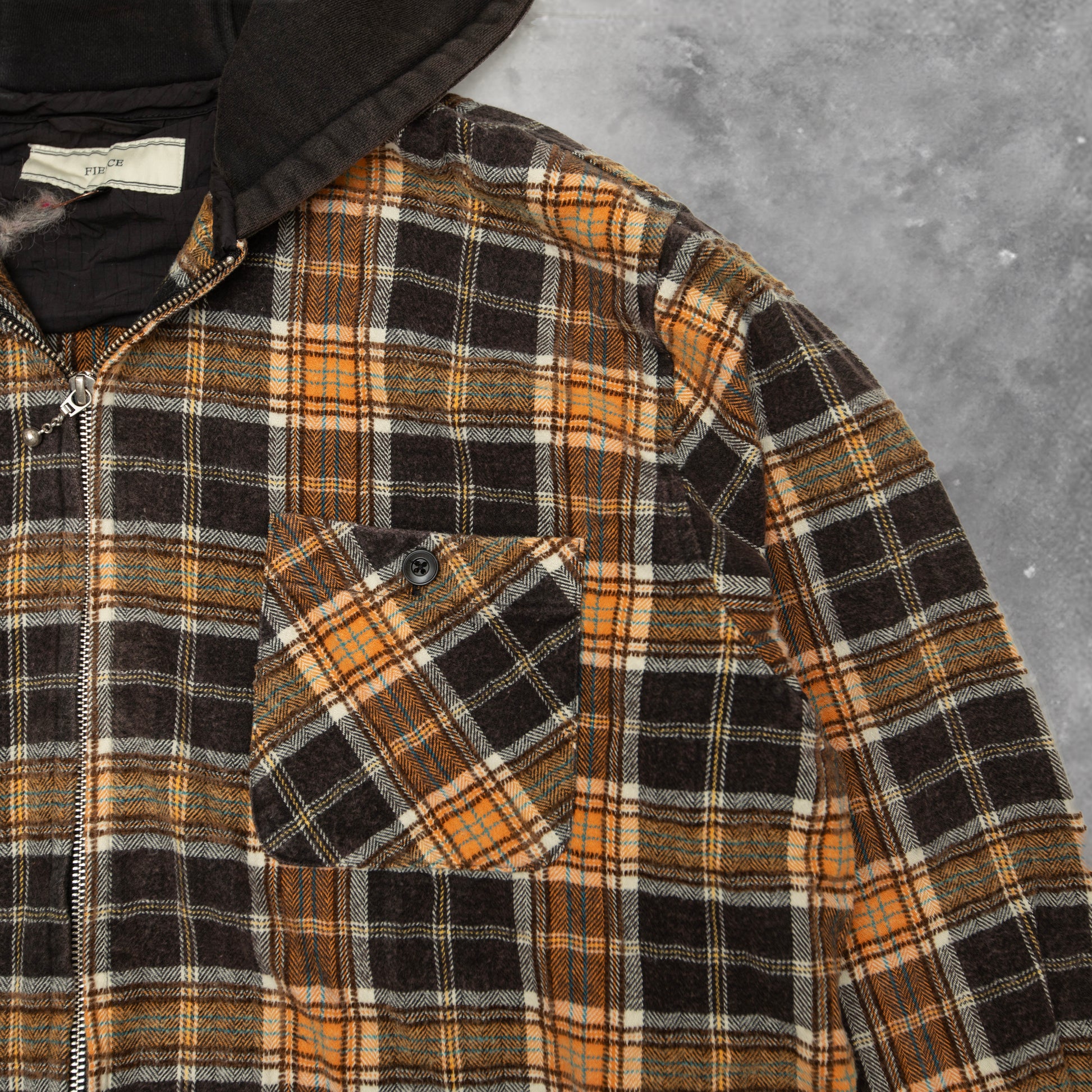 BLACKOUT GRAZE ZIP SHIRT HOODIE