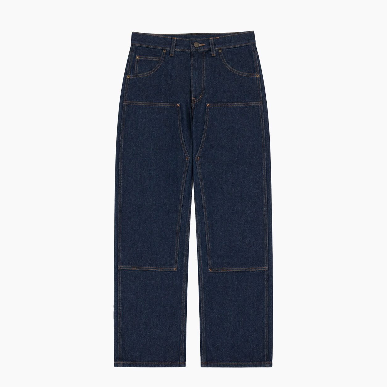 PRISON BLUES Double Knee Jeans w/out buttons Rigid Blue