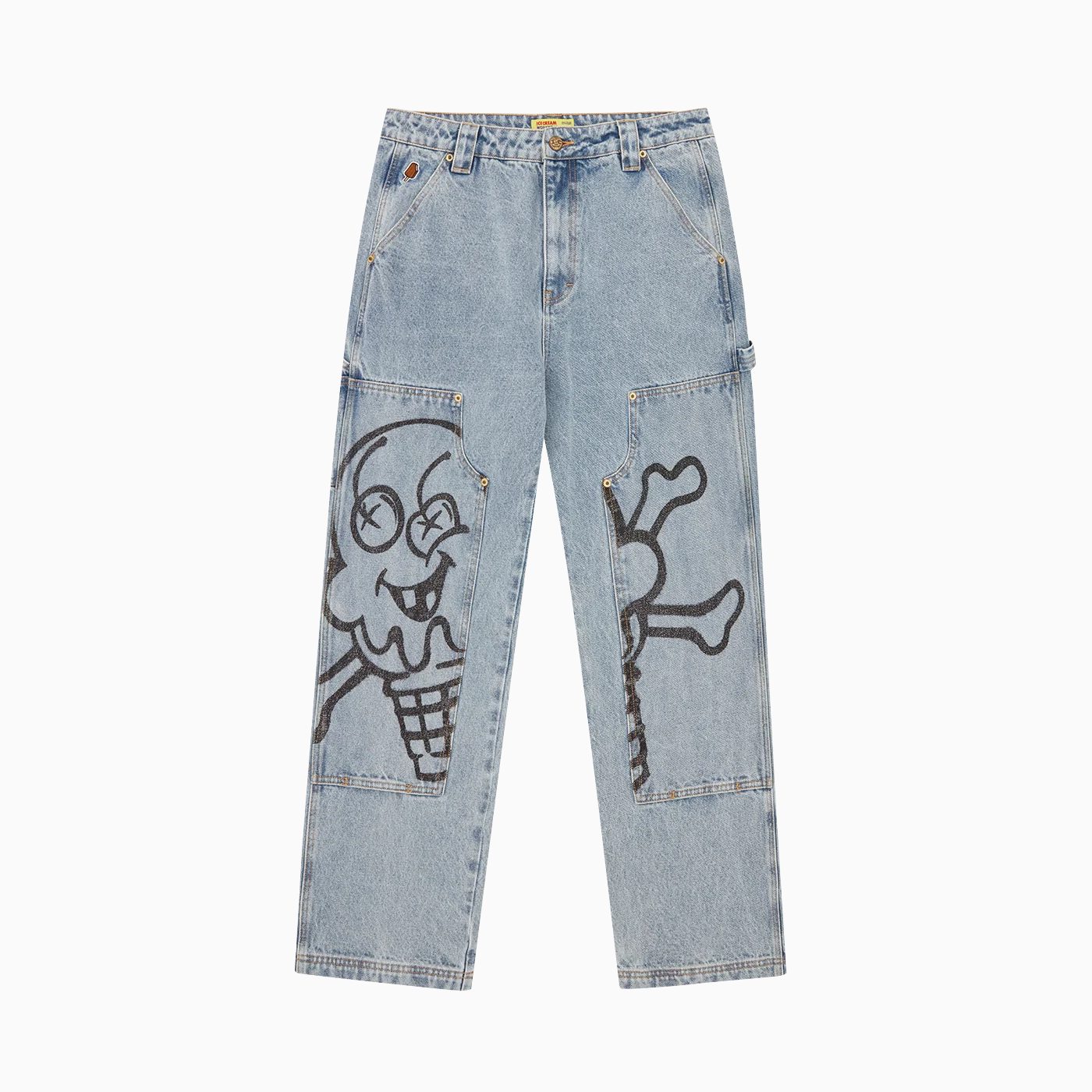 Icecream EU CONE & BONE DENIM CARPENTER PANTS