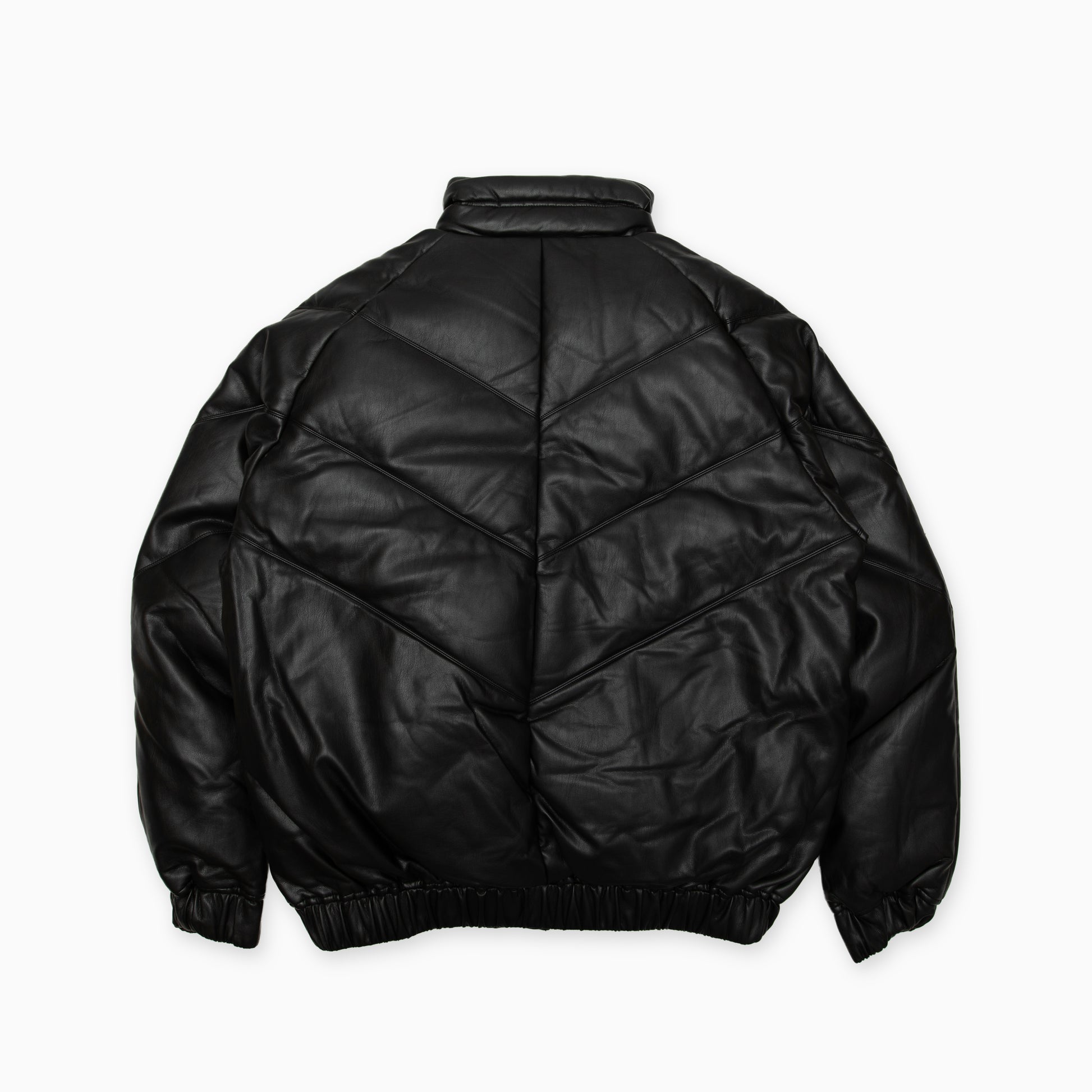 FIRST DOWN PU LEATHER V-down JACKET SMU
