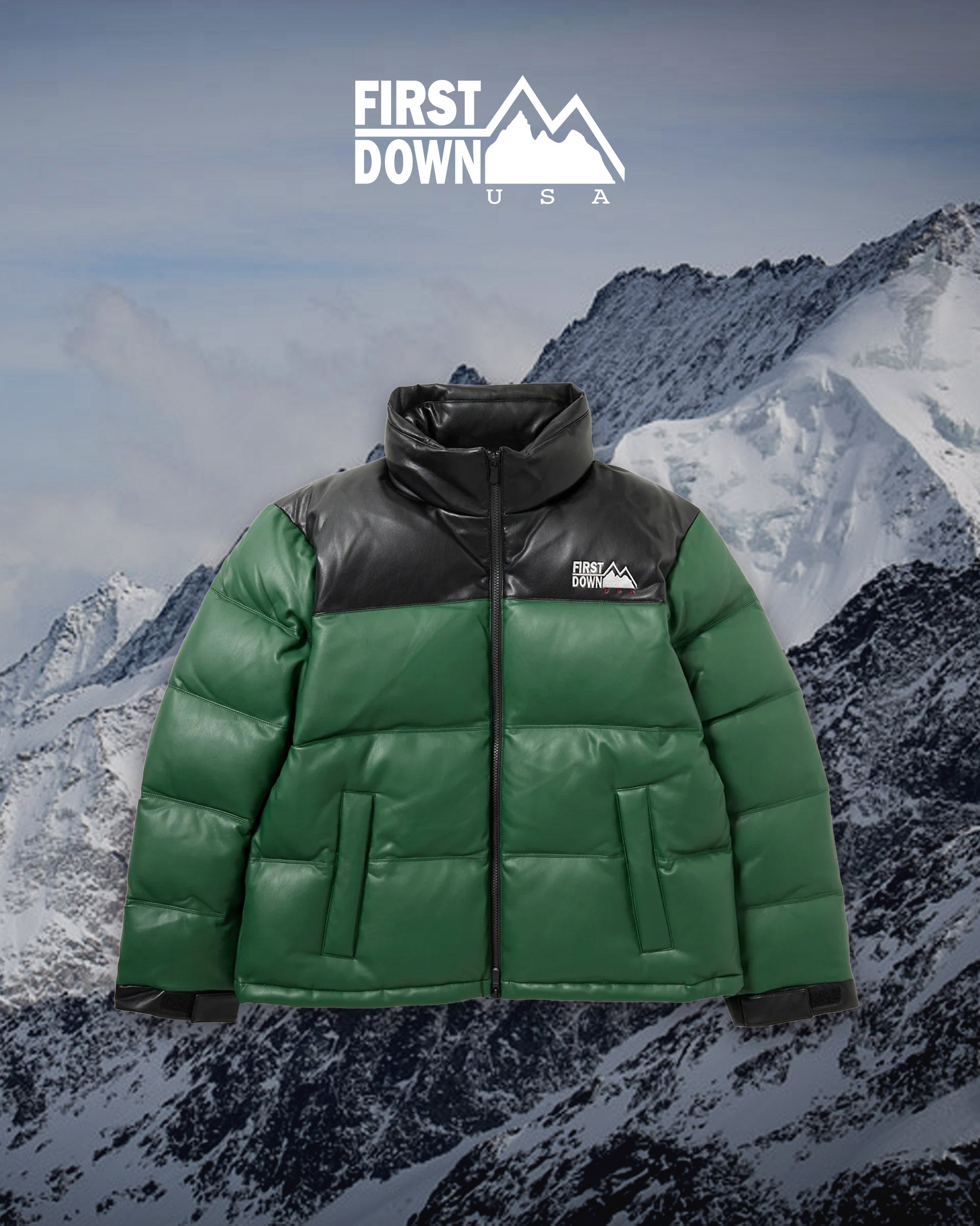 FIRST DOWN  BUBBLE DOWN JKT COLOR LEATHER