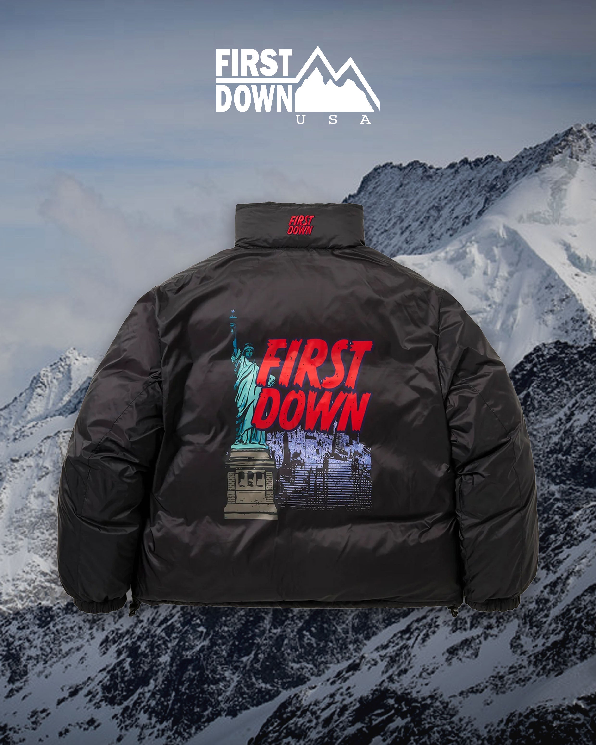 RABBIT FOOT × FIRST DOWN BUBBLE DOWN JKT MICROFT