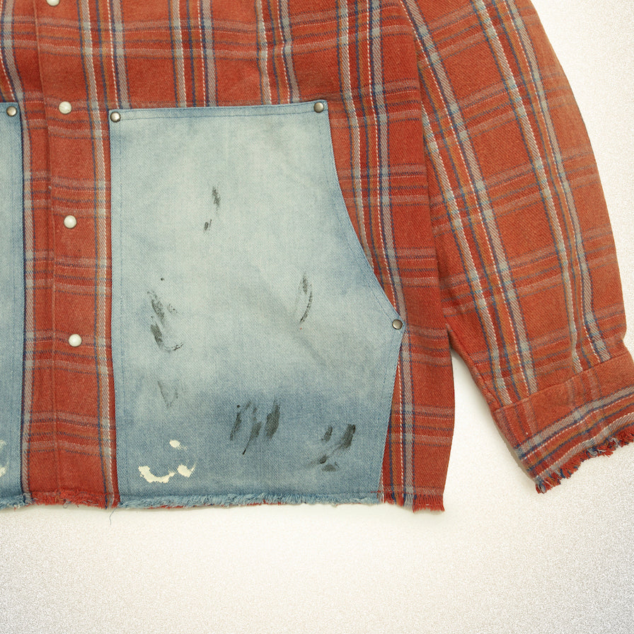 FOUND Plaid Denim Shirt