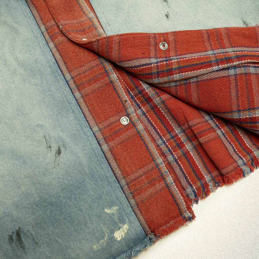 FOUND Plaid Denim Shirt