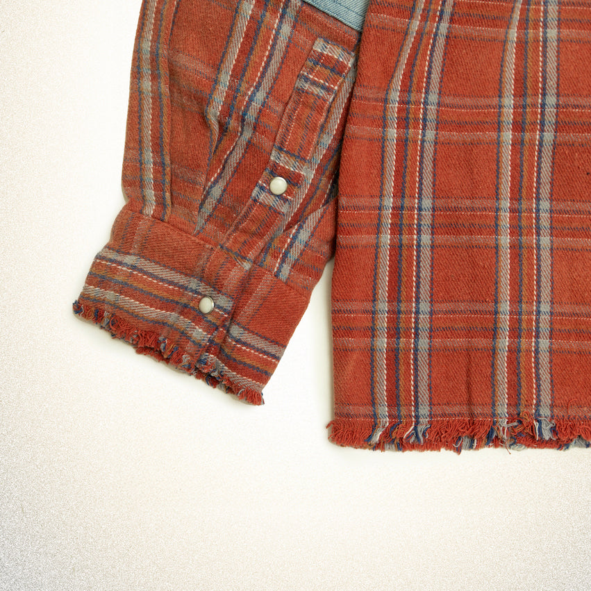 FOUND Plaid Denim Shirt