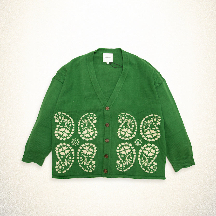FOUND Paisley Knit Cardigan