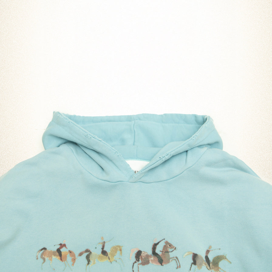 FOUND Horse Line Hoodie in faded ocean blue