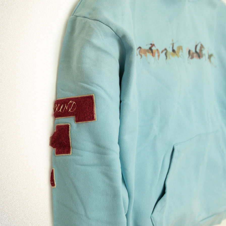 FOUND Horse Line Hoodie in faded ocean blue