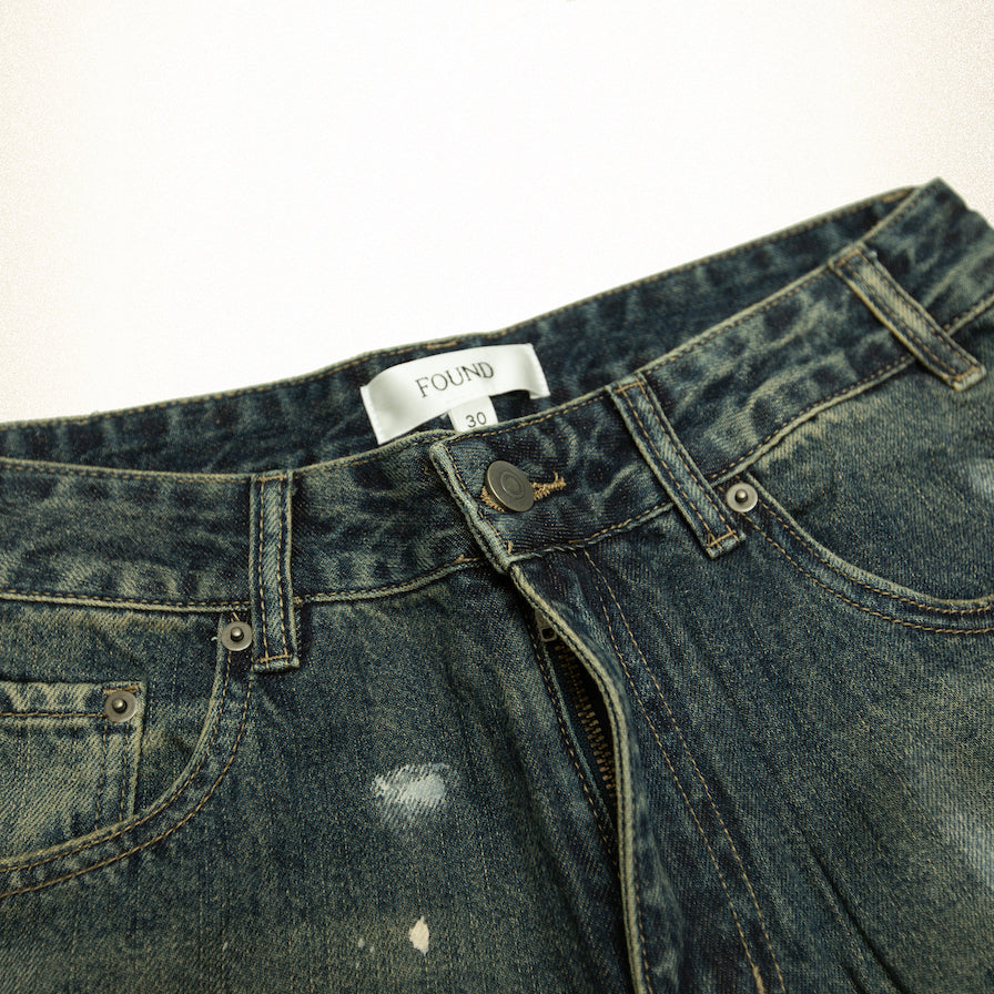 FOUND Monet Paint Jeans in blue