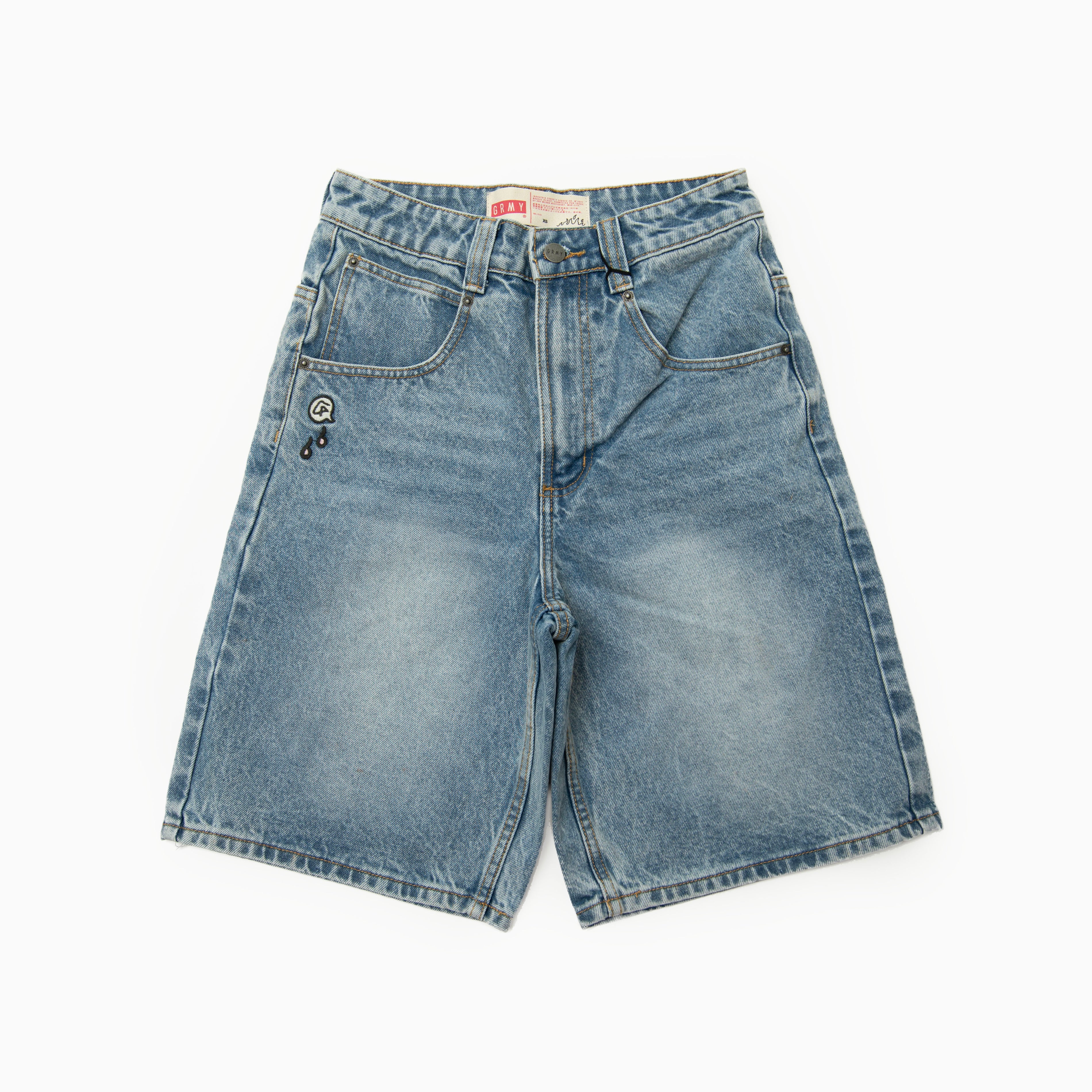 GRIMEY STARDUST BAGGY DENIM SHORTS