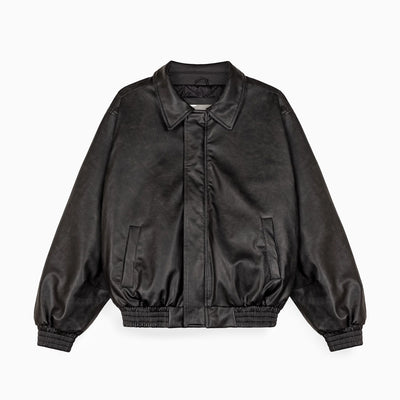 GRIMEY Chief Watcher Pu Leather Bomber Jacket