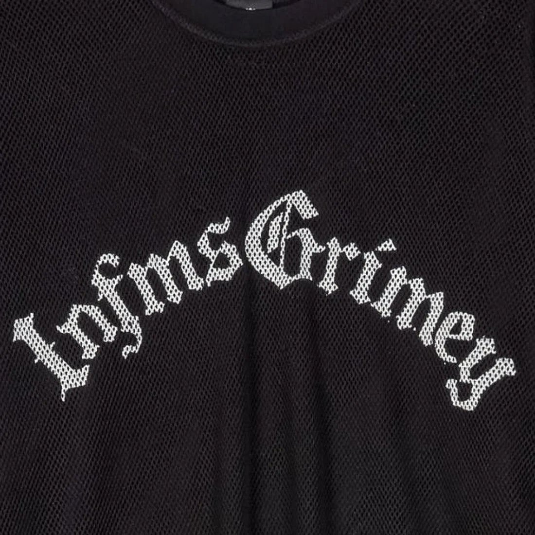 GRIMEY Chief Watcher Mesh Boxy Black T-shirt
