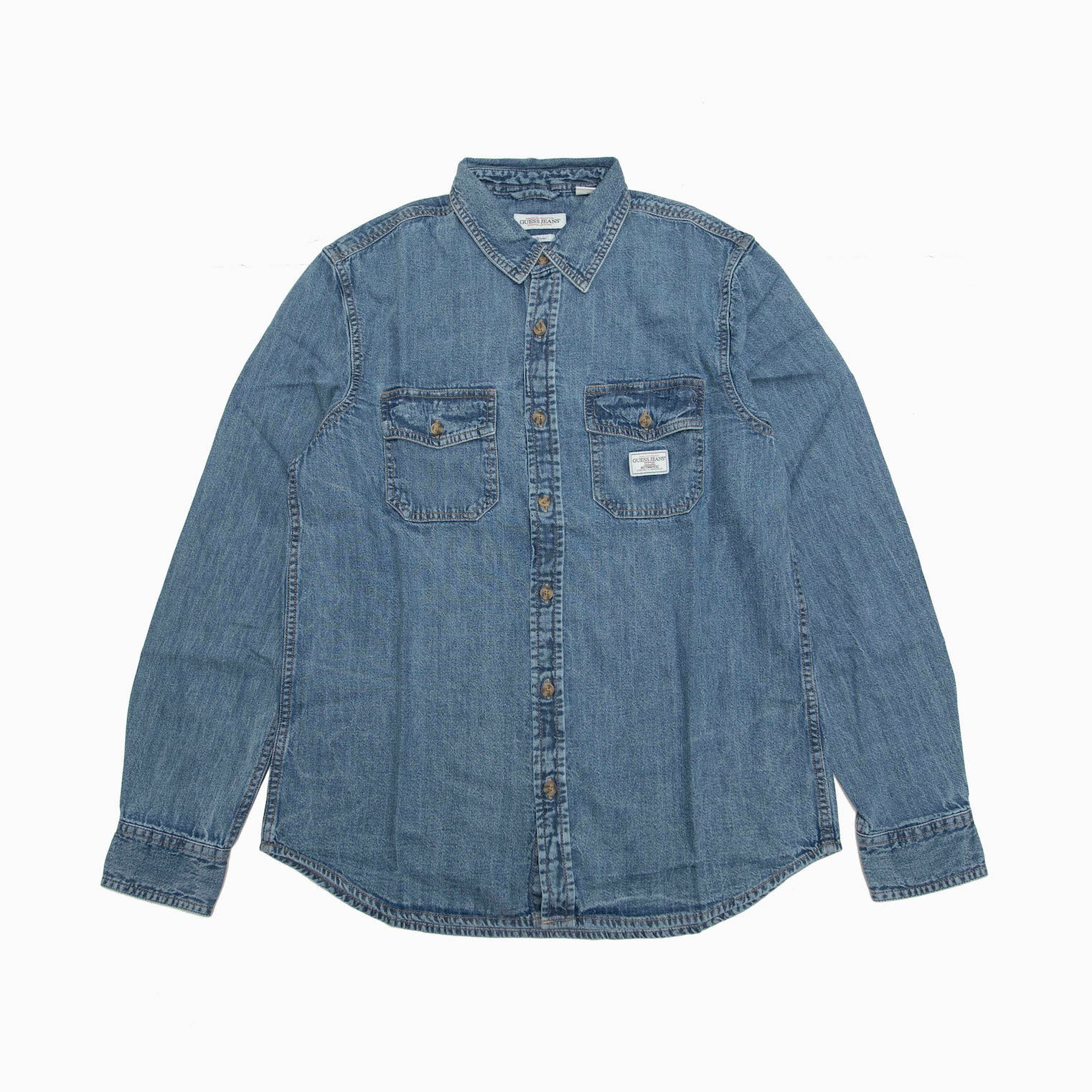 GUESS JEANS CLASSIC Long-Sleeve Denim Shirt